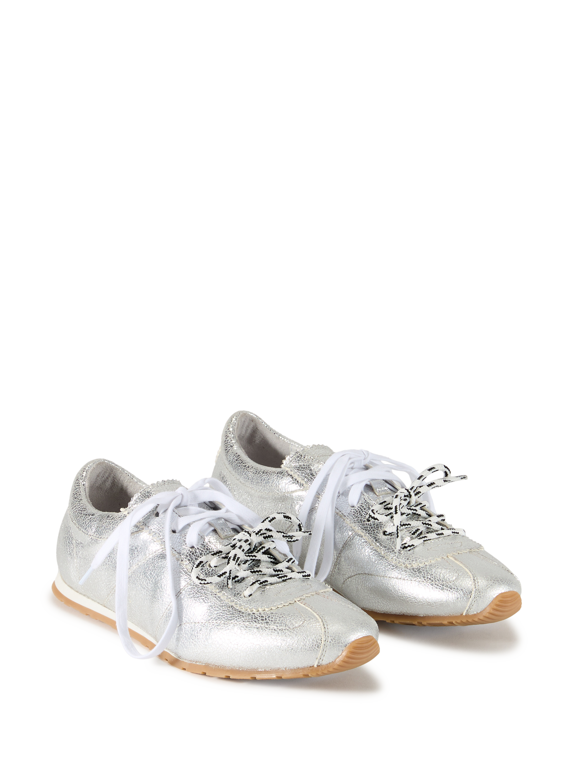 Baskets Foudre en cuir suédé SAISON 1865 Argent