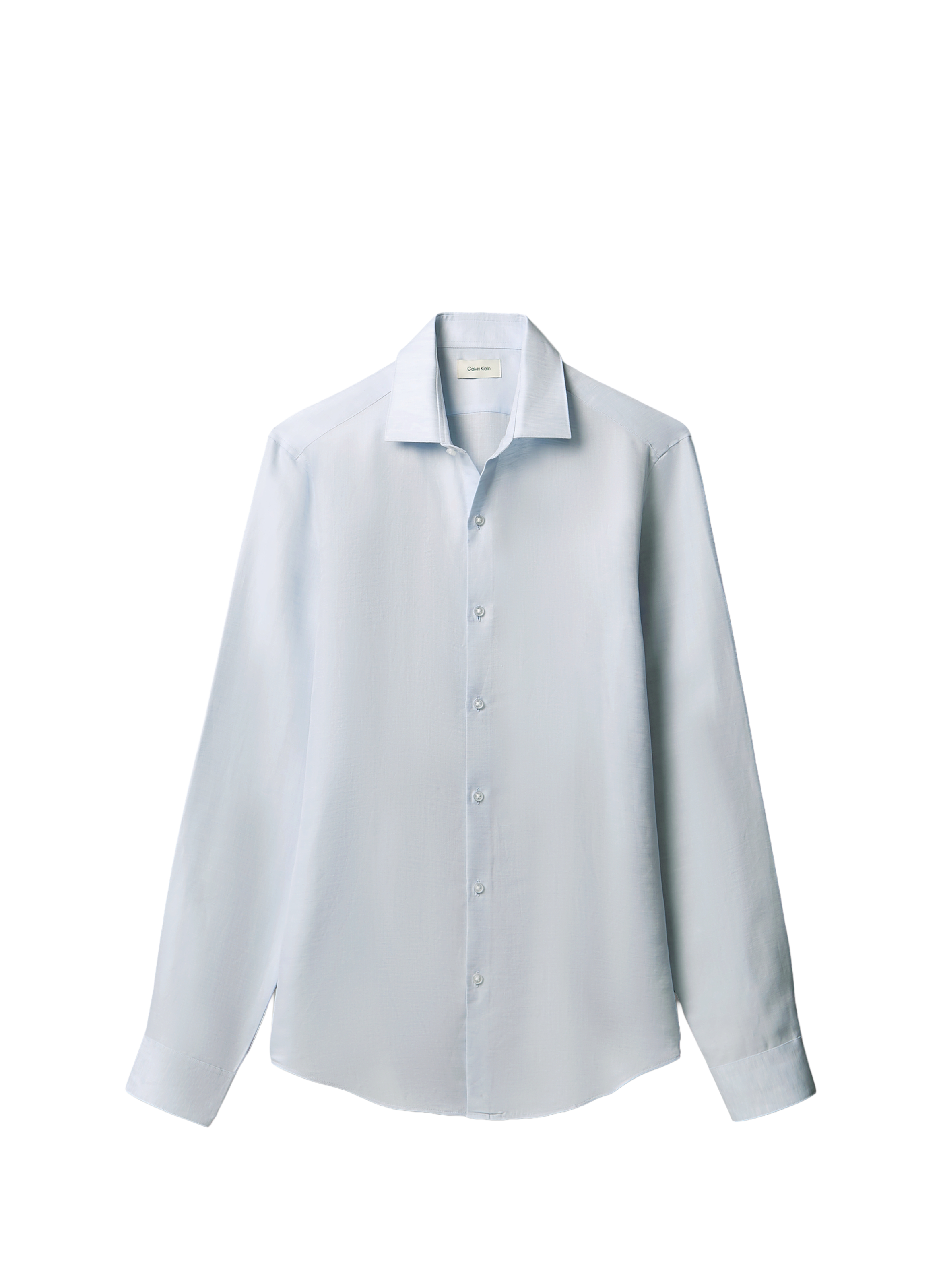 Chemise droite en lin mélangé CALVIN KLEIN Bleu