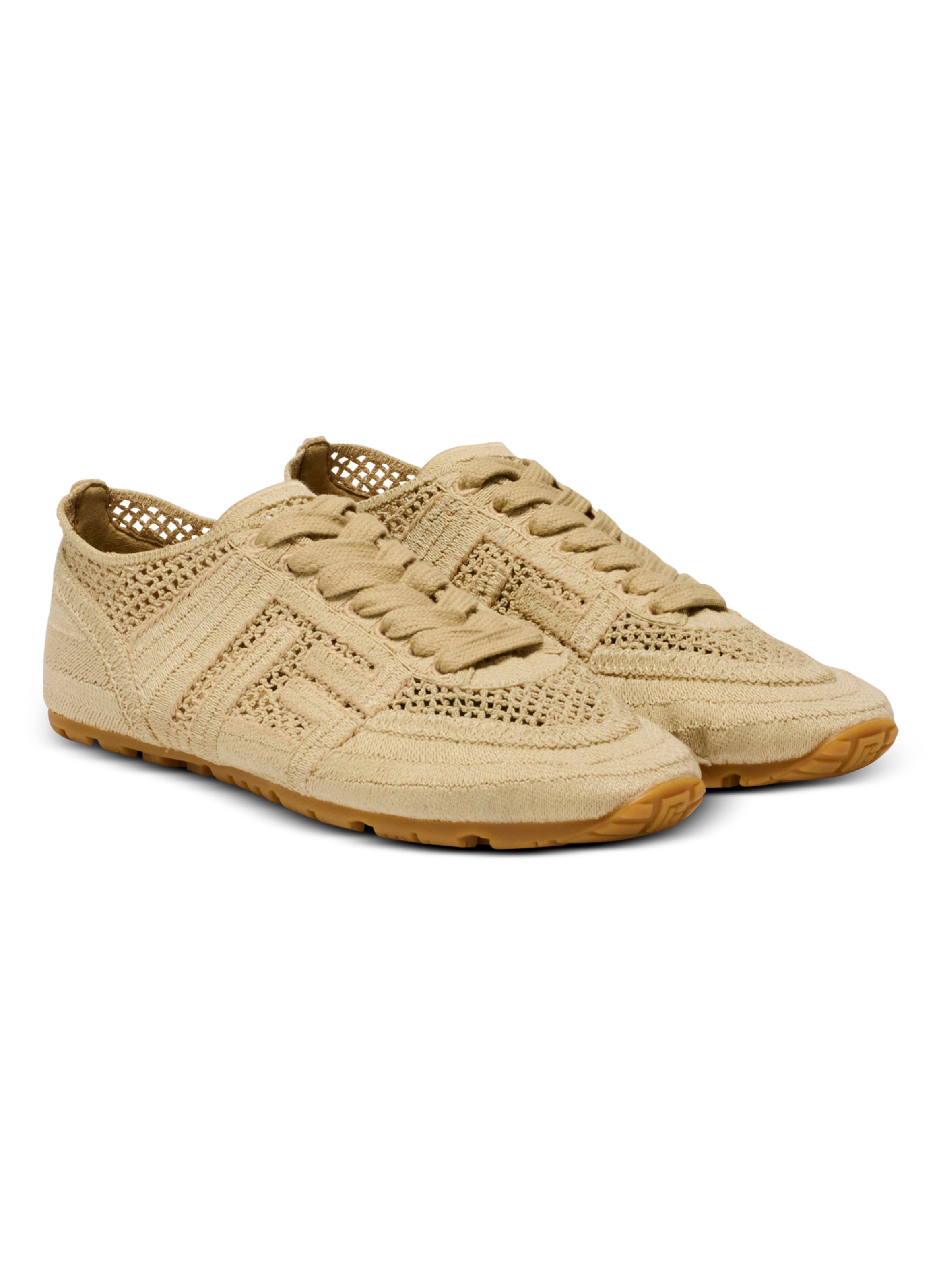 Baskets racer 45 en macramé BALMAIN Beige