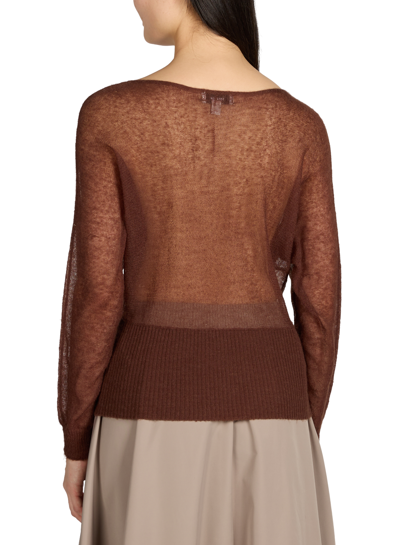 Taillierter Pullover mit Bootsausschnitt TOPSHOP Braun