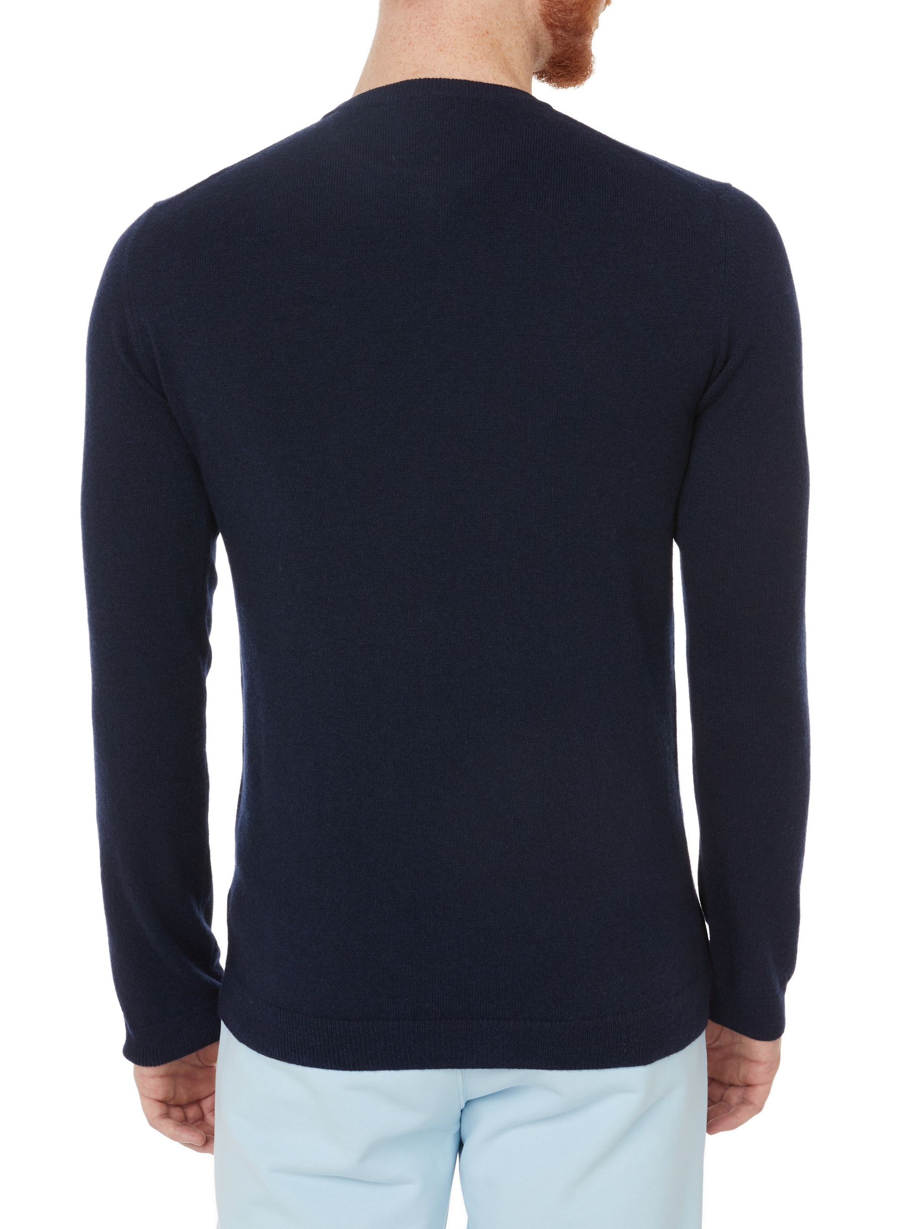 Pull col rond en cachemire AU PRINTEMPS PARIS Bleu