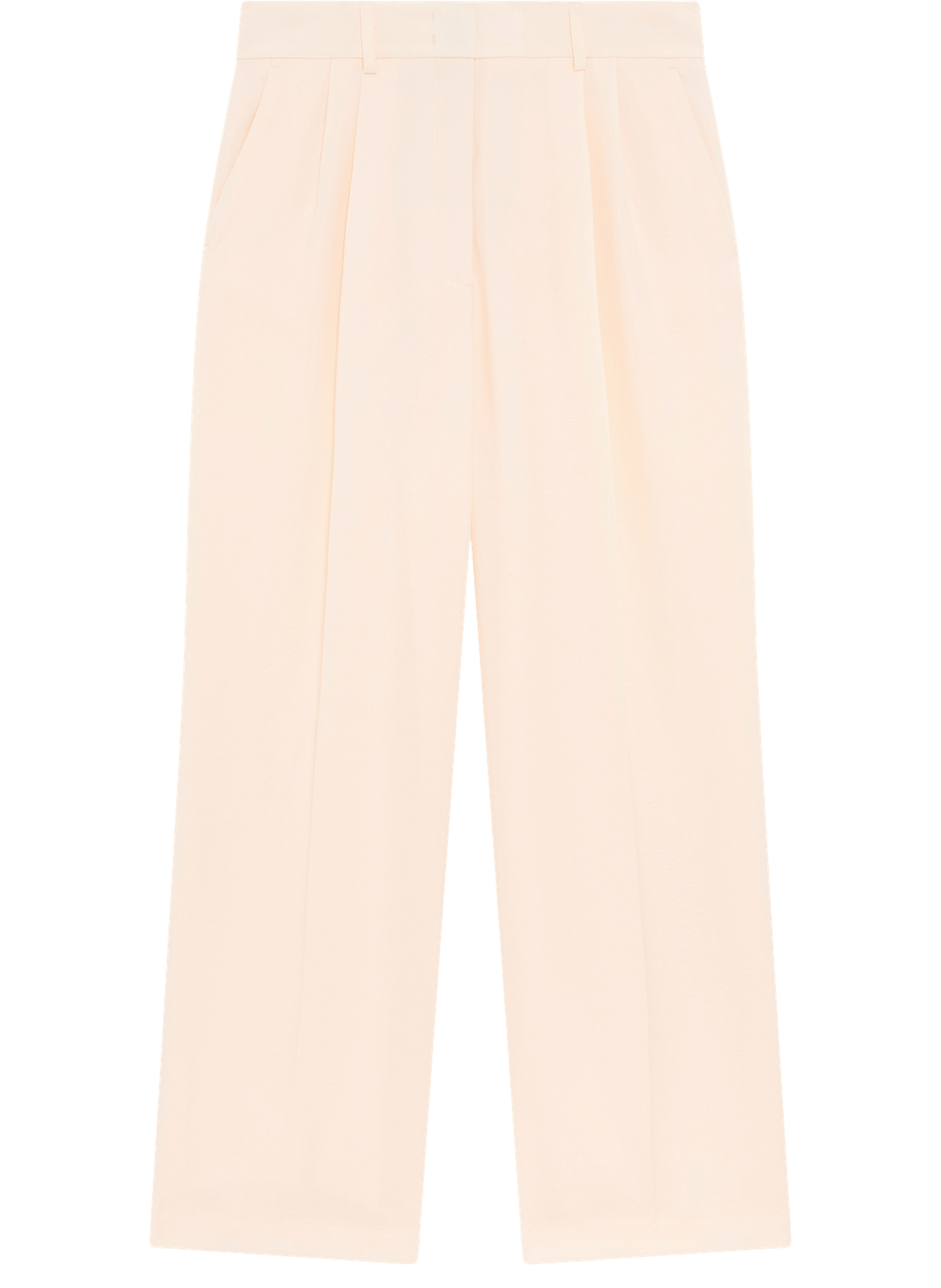 Pantalon à pinces en crêpe - basmaa PABLO Beige