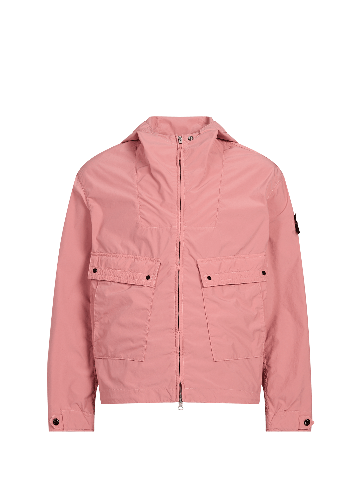 Veste unie à capuche STONE ISLAND Rose