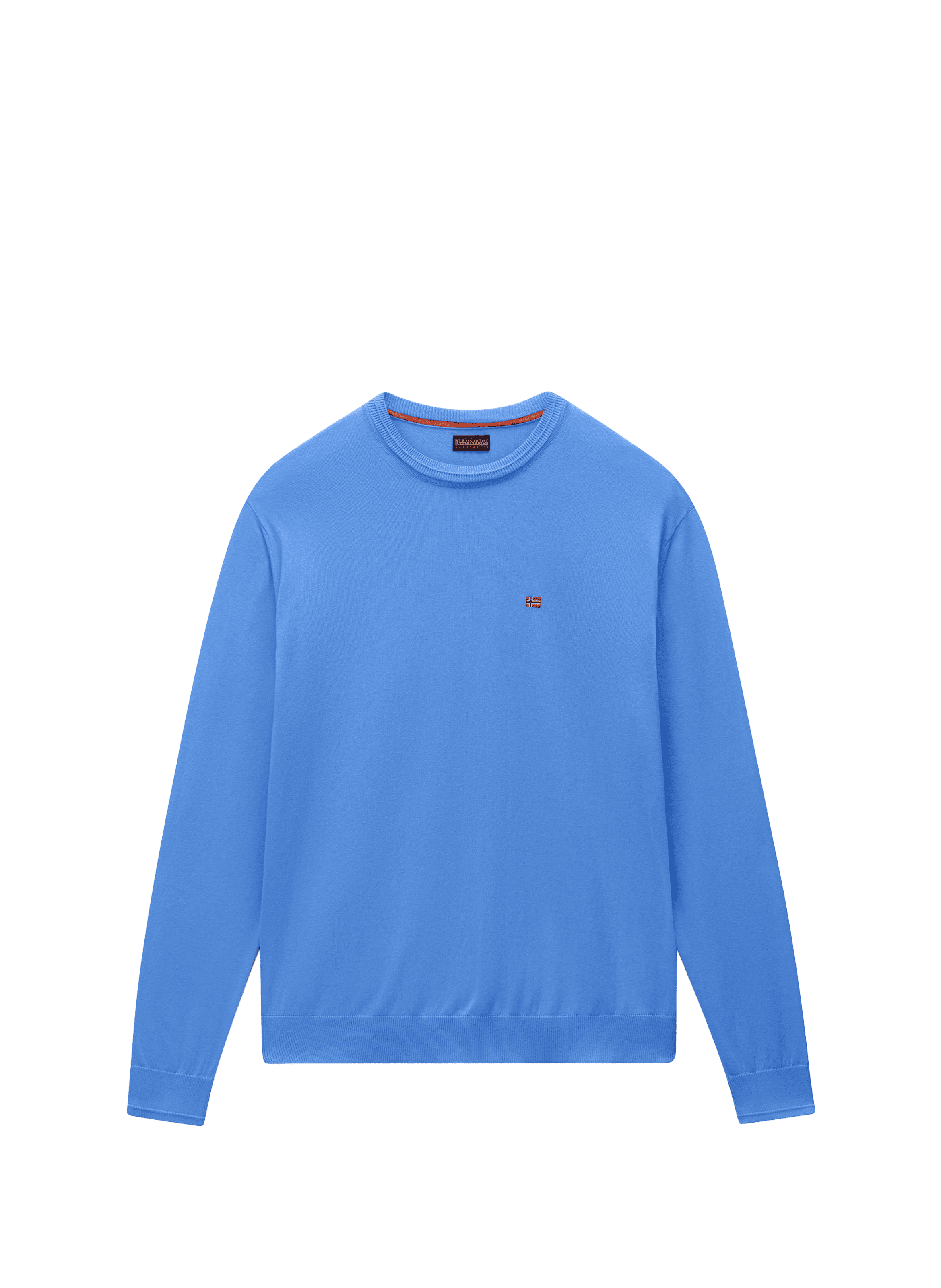 Pull droit Decatur 2.0 à logo brodé en coton NAPAPIJRI Bleu