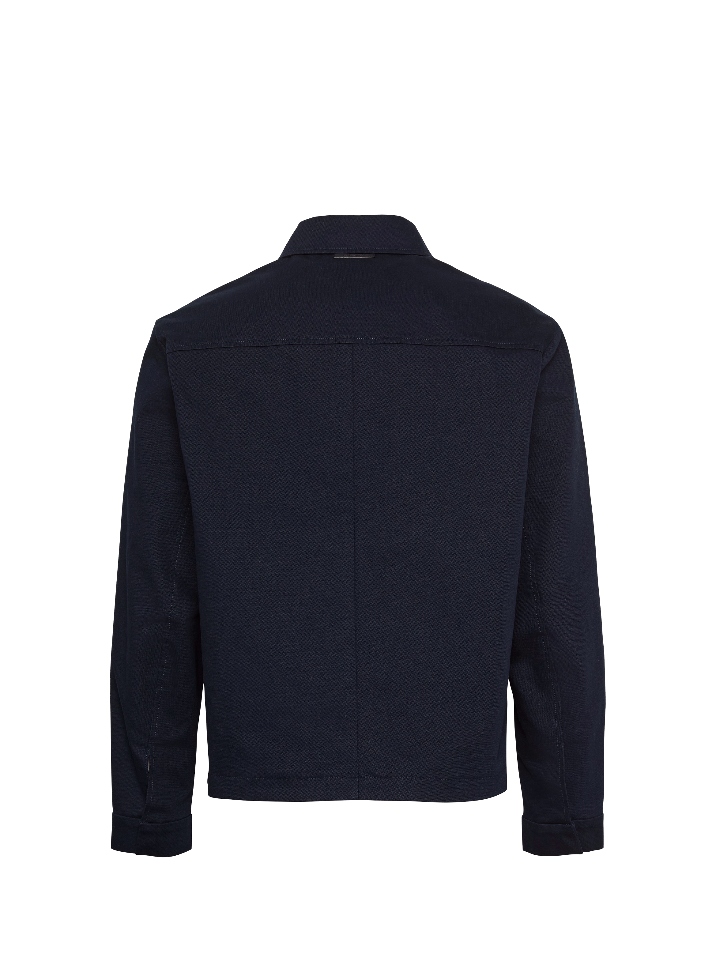 Straight zip-up cotton jacket CALVIN KLEIN Blue