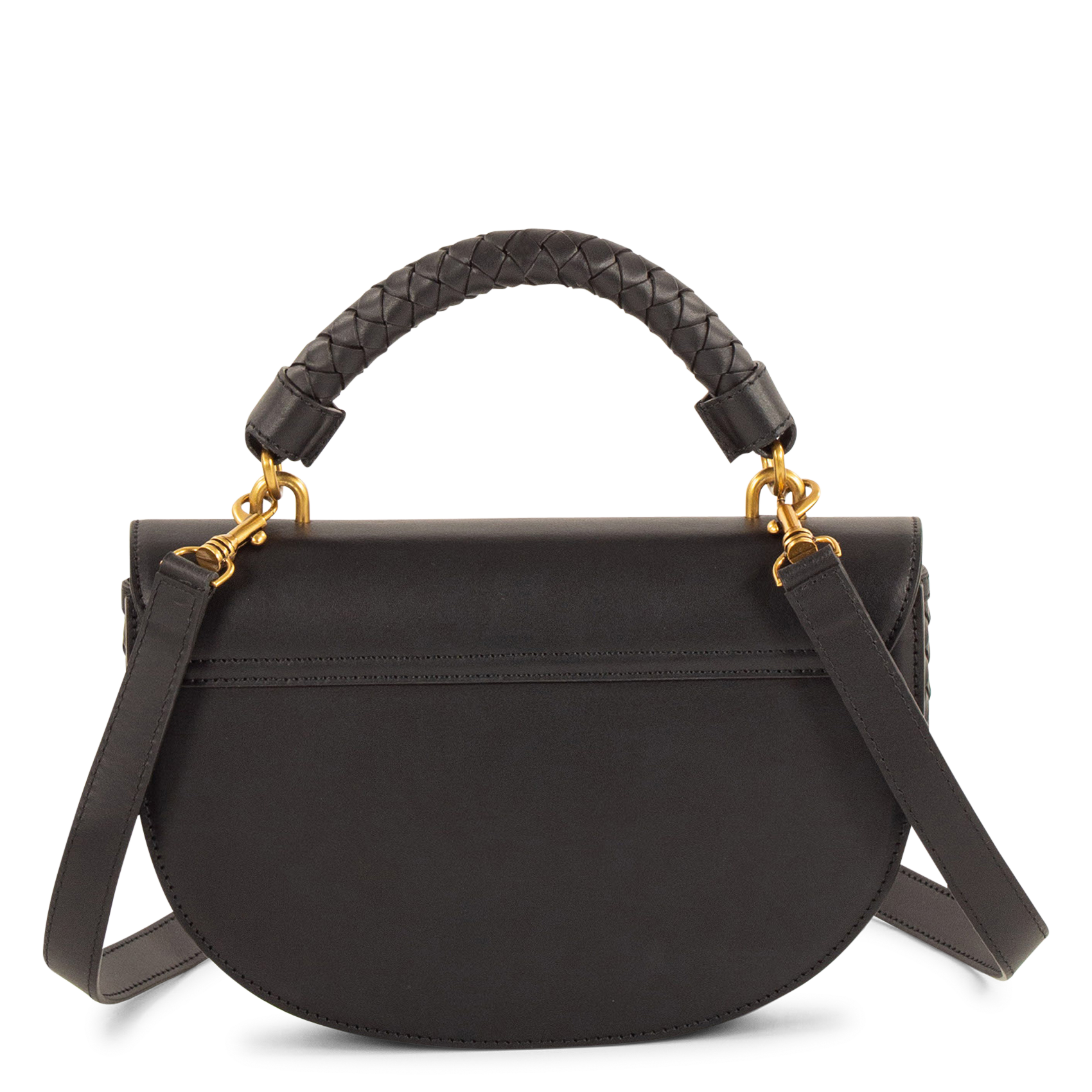 Sac bandoulière en cuir round tesoro SESSUN Marron