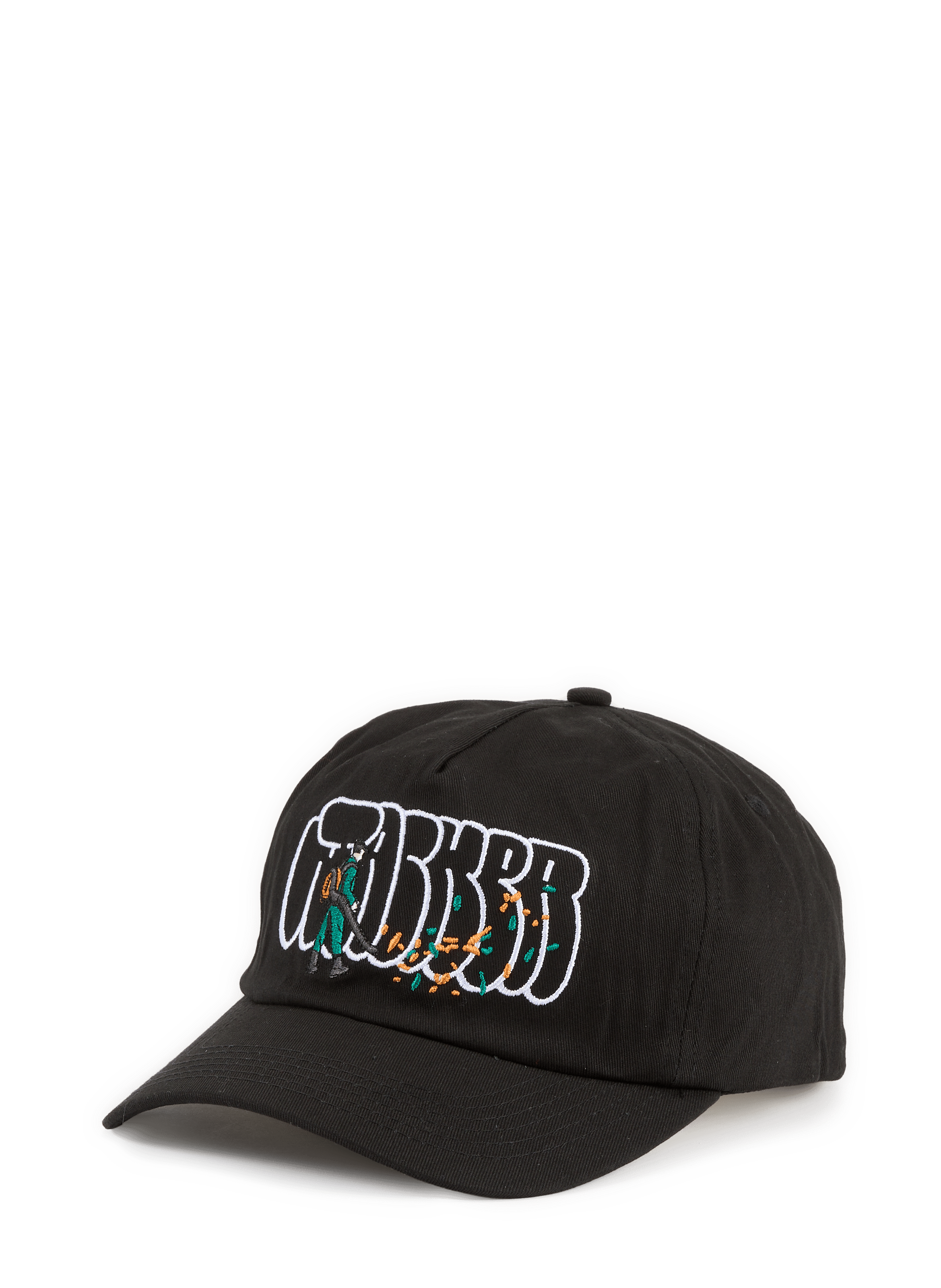 Casquette à logo brodé en coton JACKER. Noir