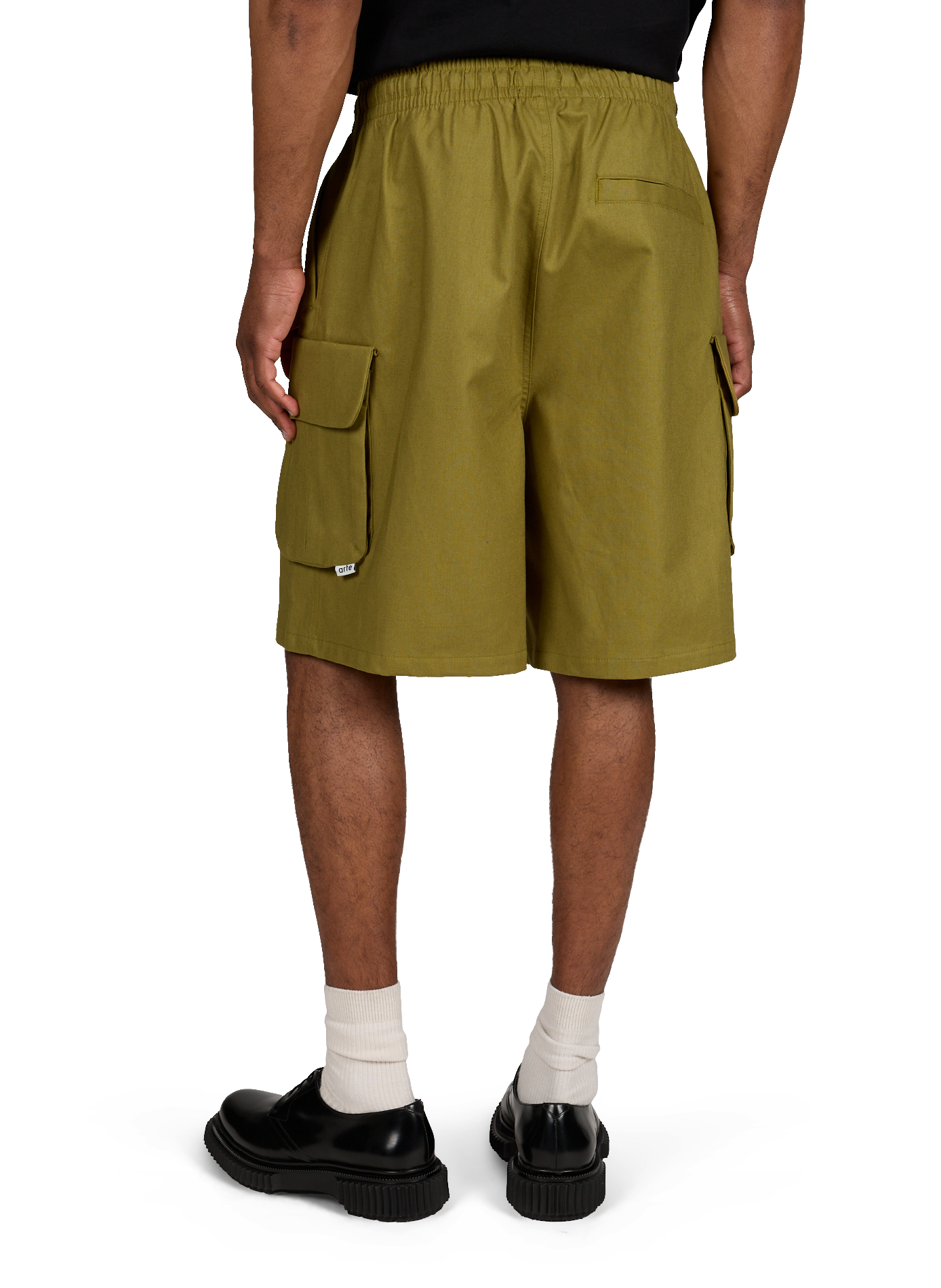 Kurze, weite Leinen- und Baumwollhose ARTE ANTWERP Khaki