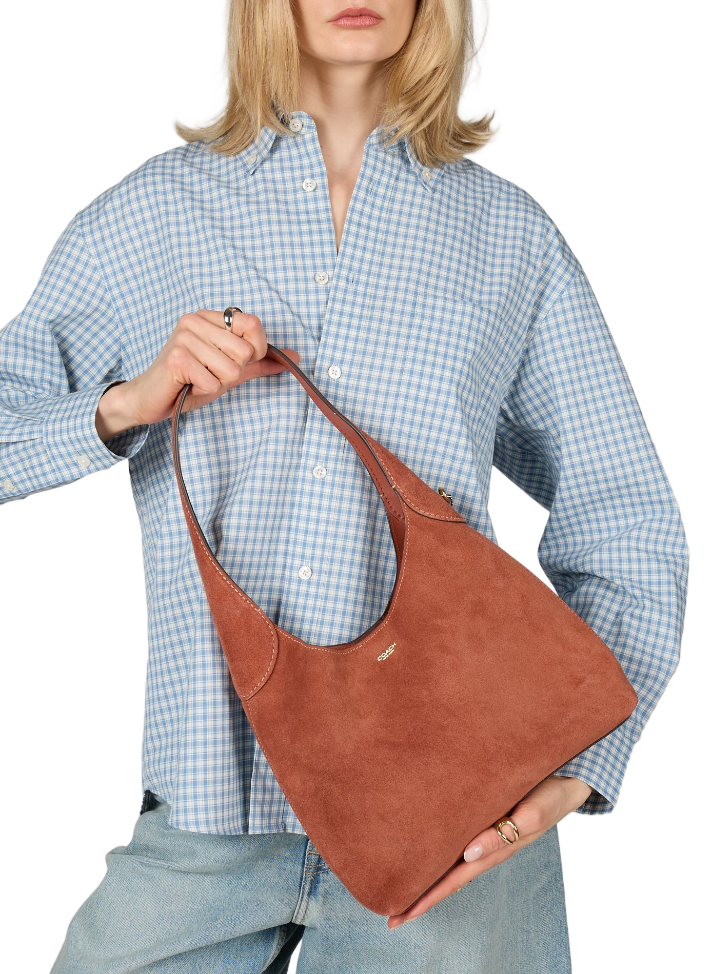 Sac épaule Brooklyn 28 en cuir COACH Marron