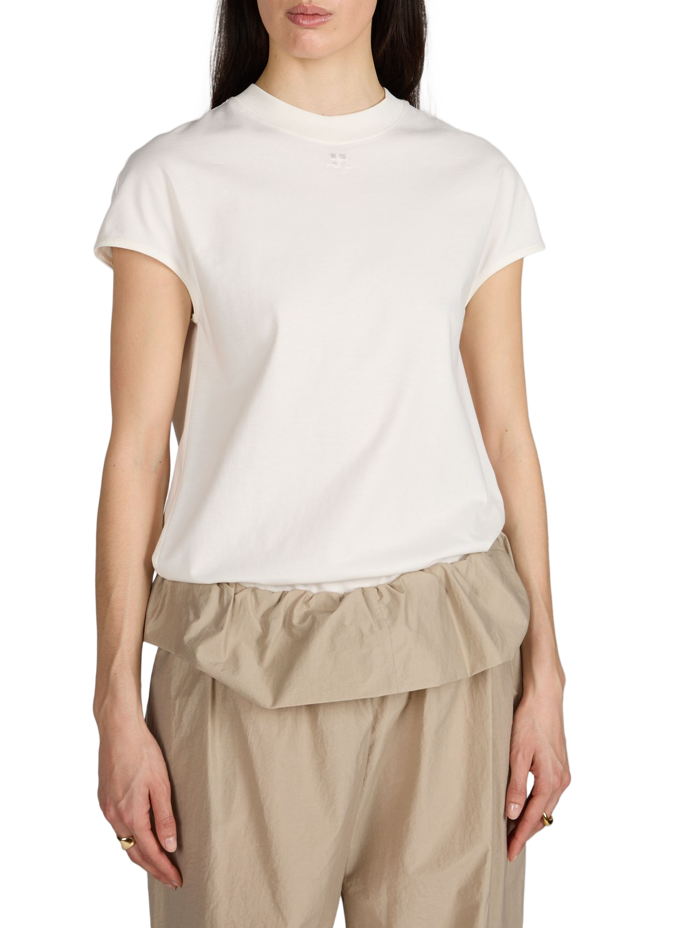 T-shirt oversize en coton COURRÈGES Blanc