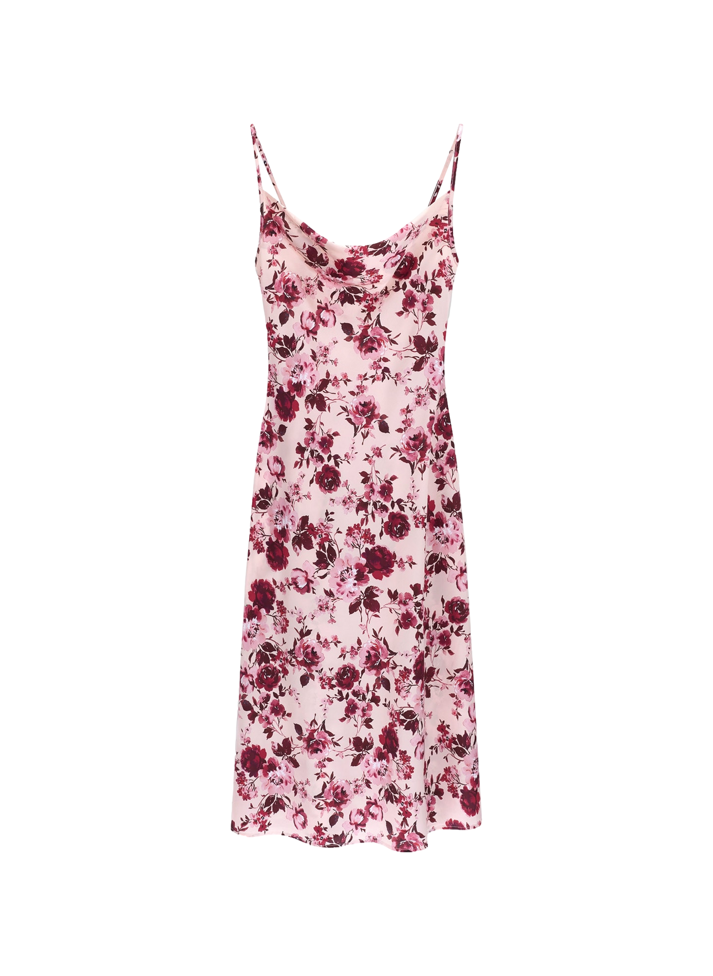 Printed Satin Midi Dress GUESS Pink