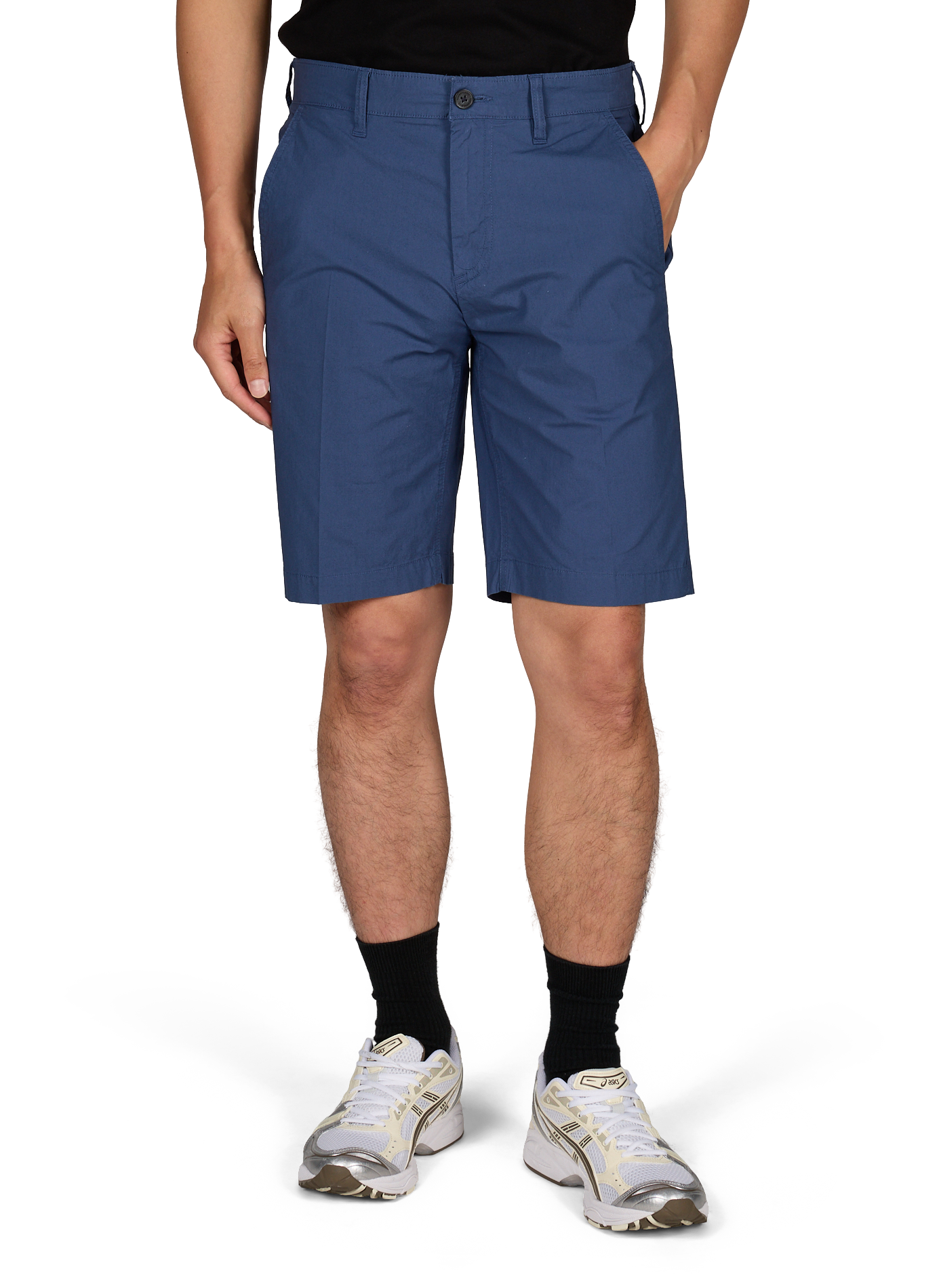 Cotton-blend chino-style shorts TIMBERLAND Blue