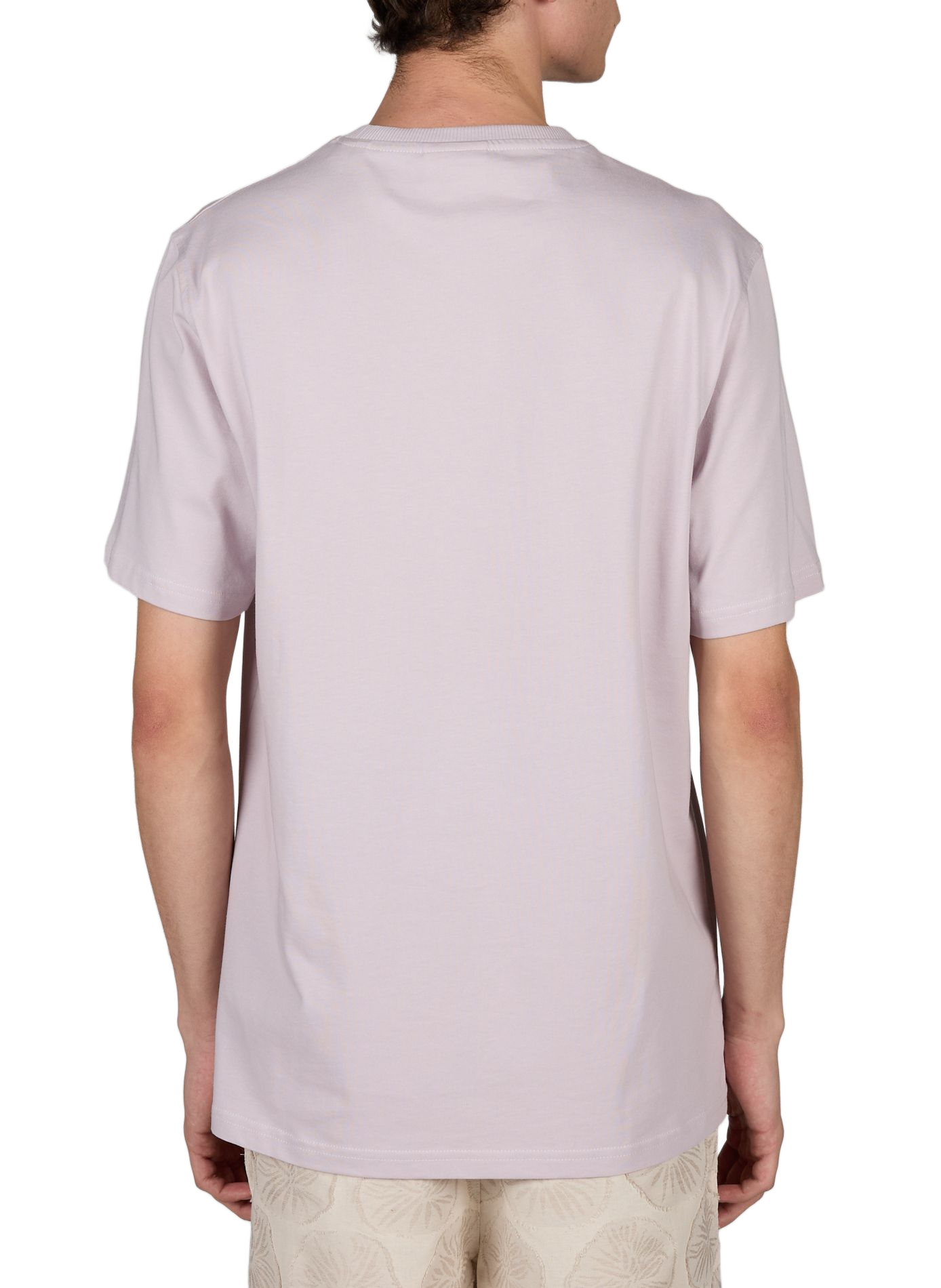 Straight embroidered cotton t-shirt LES DEUX Purple