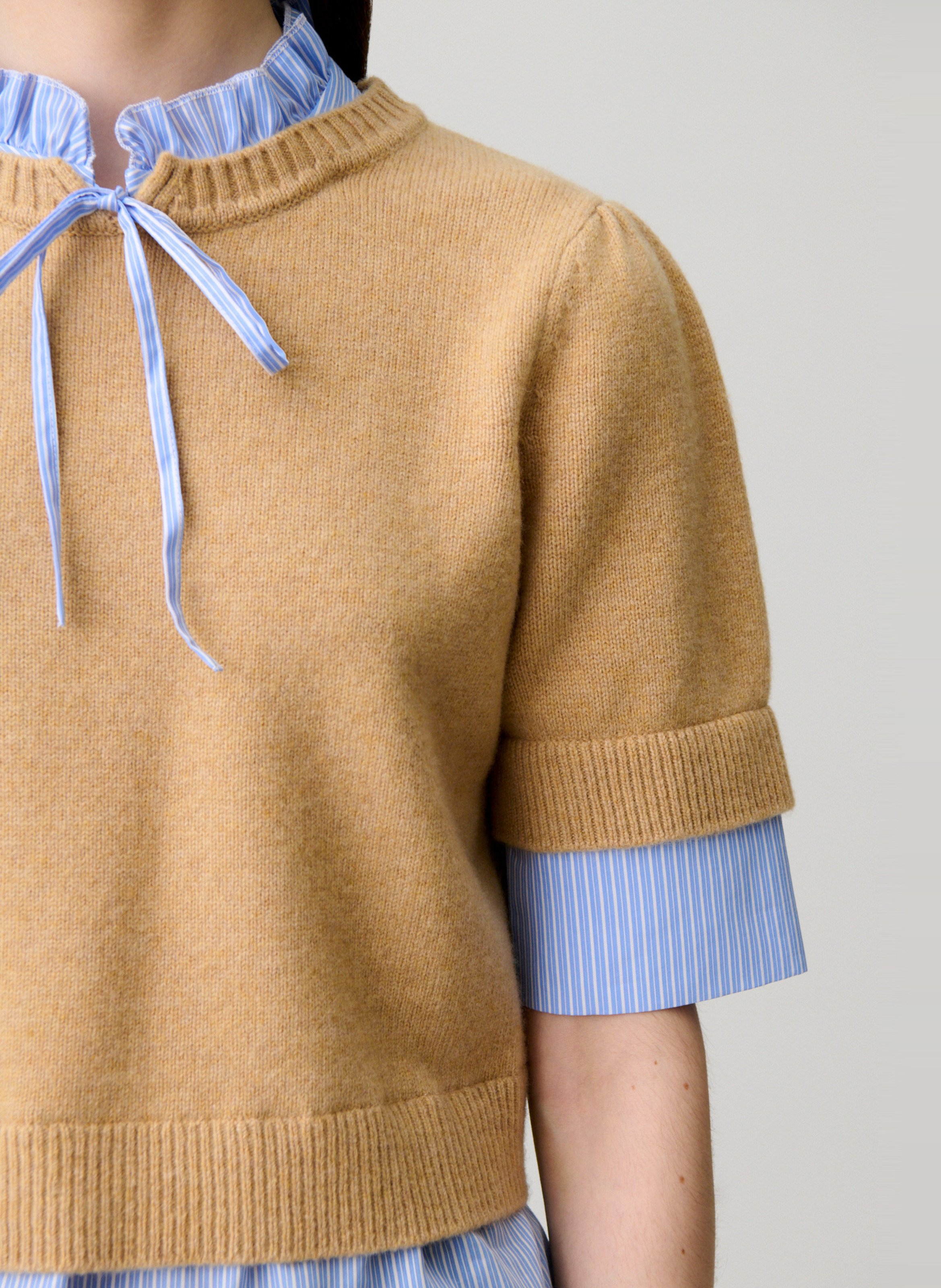 Pull droit en laine CLAUDIE PIERLOT Beige