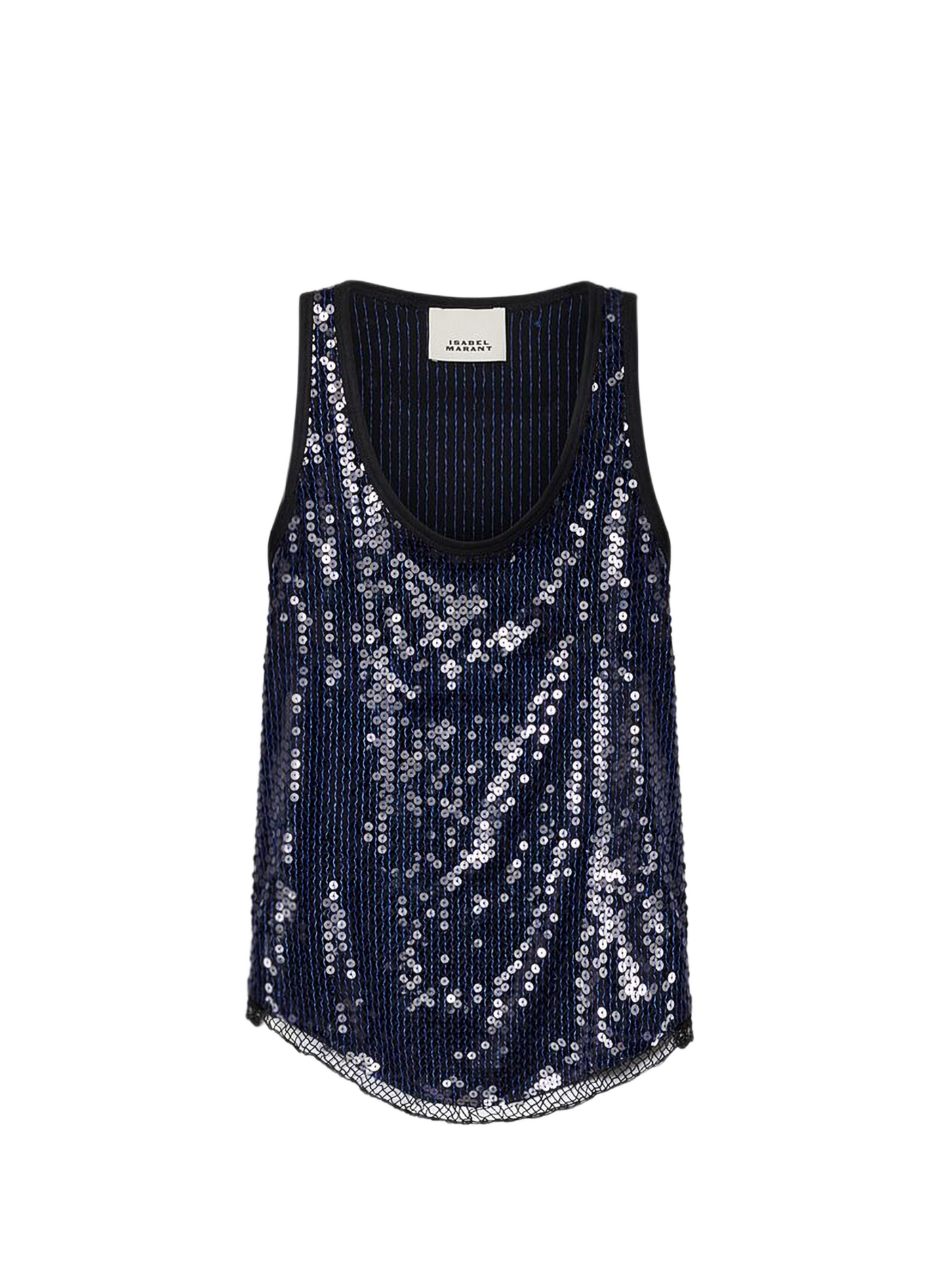 Tanktop met paillettenborduursel ISABEL MARANT Blauw