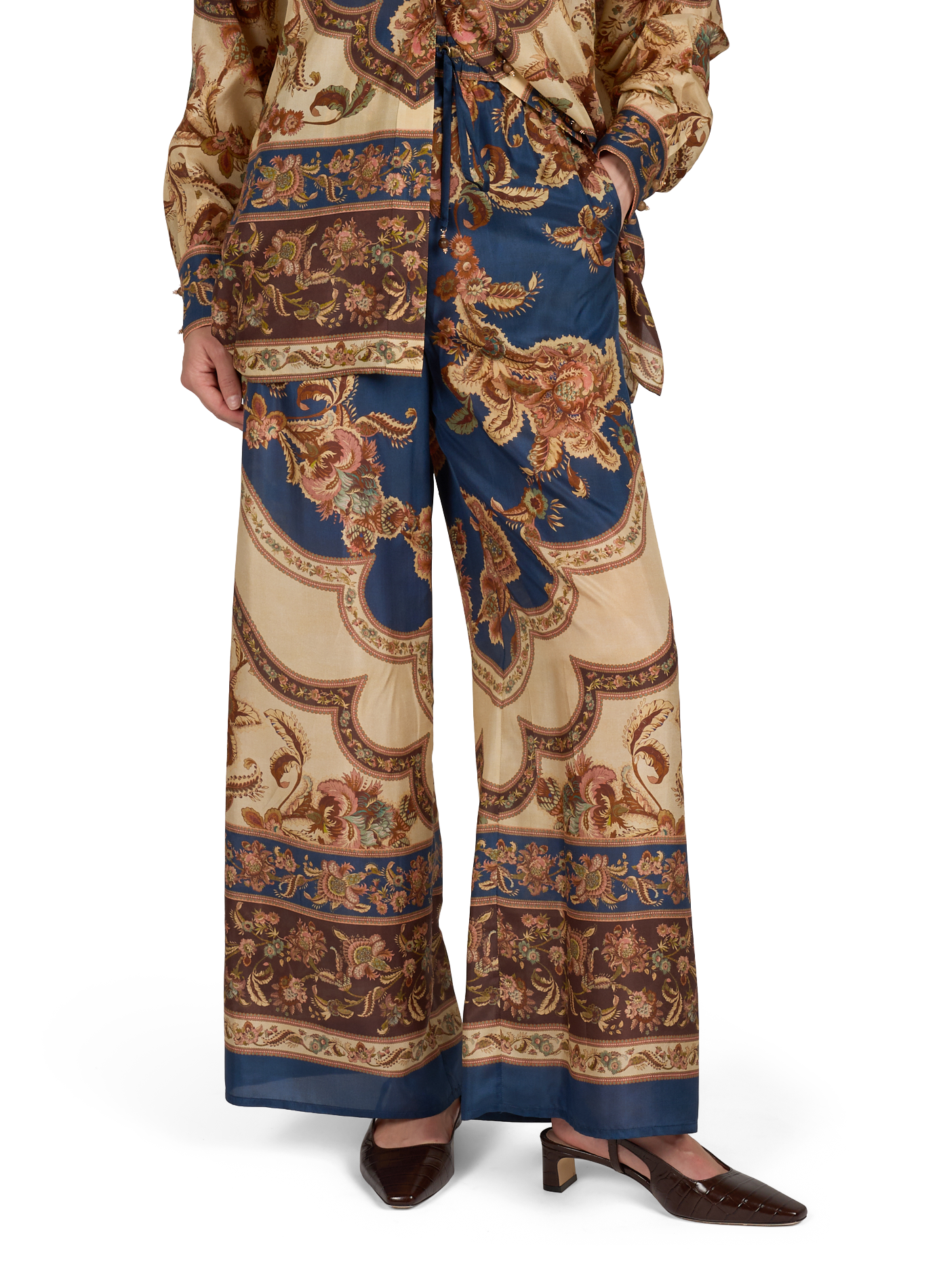 Pantalon large fluide ZIMMERMANN Bleu
