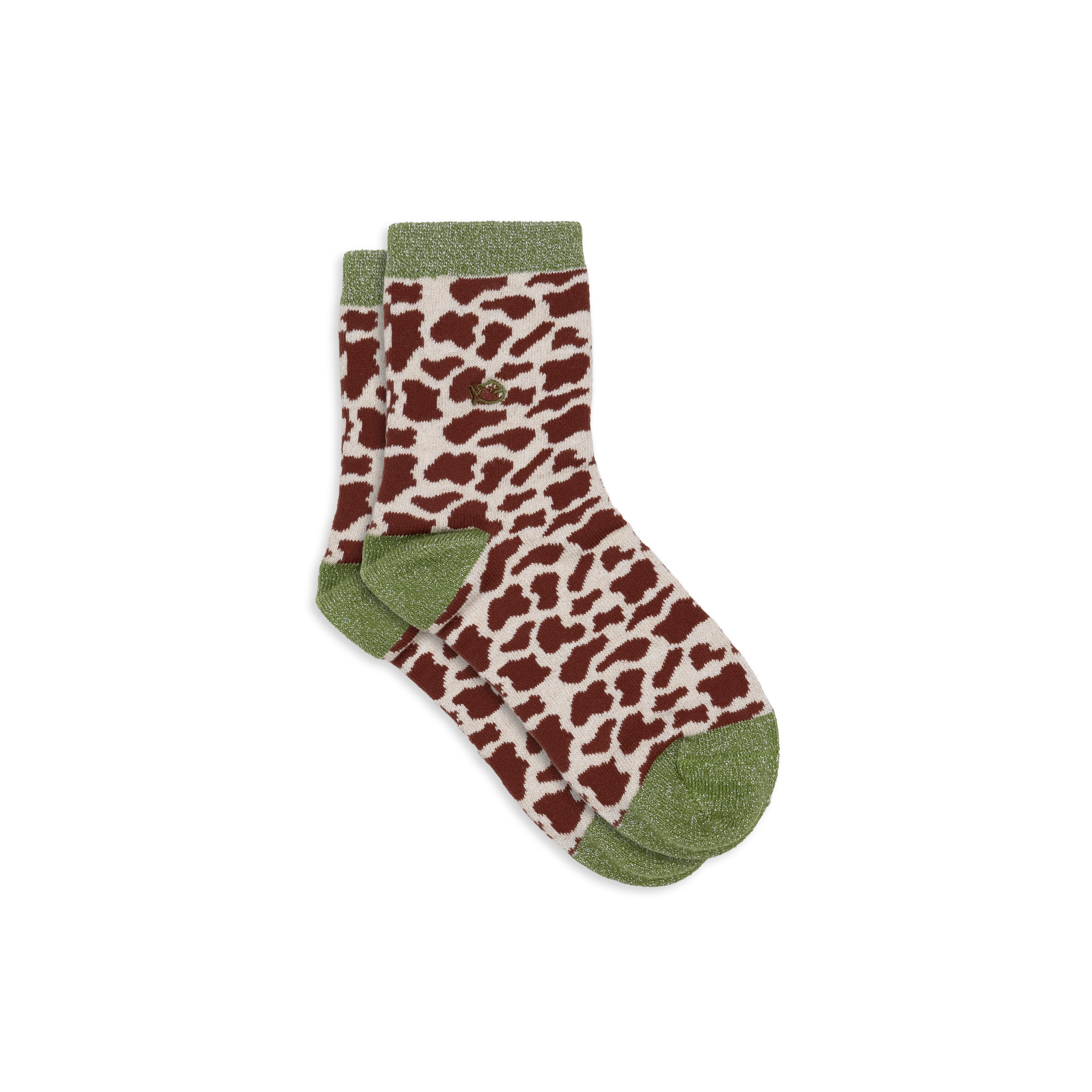 Chaussettes en coton peigné vache BILLYBELT Marron