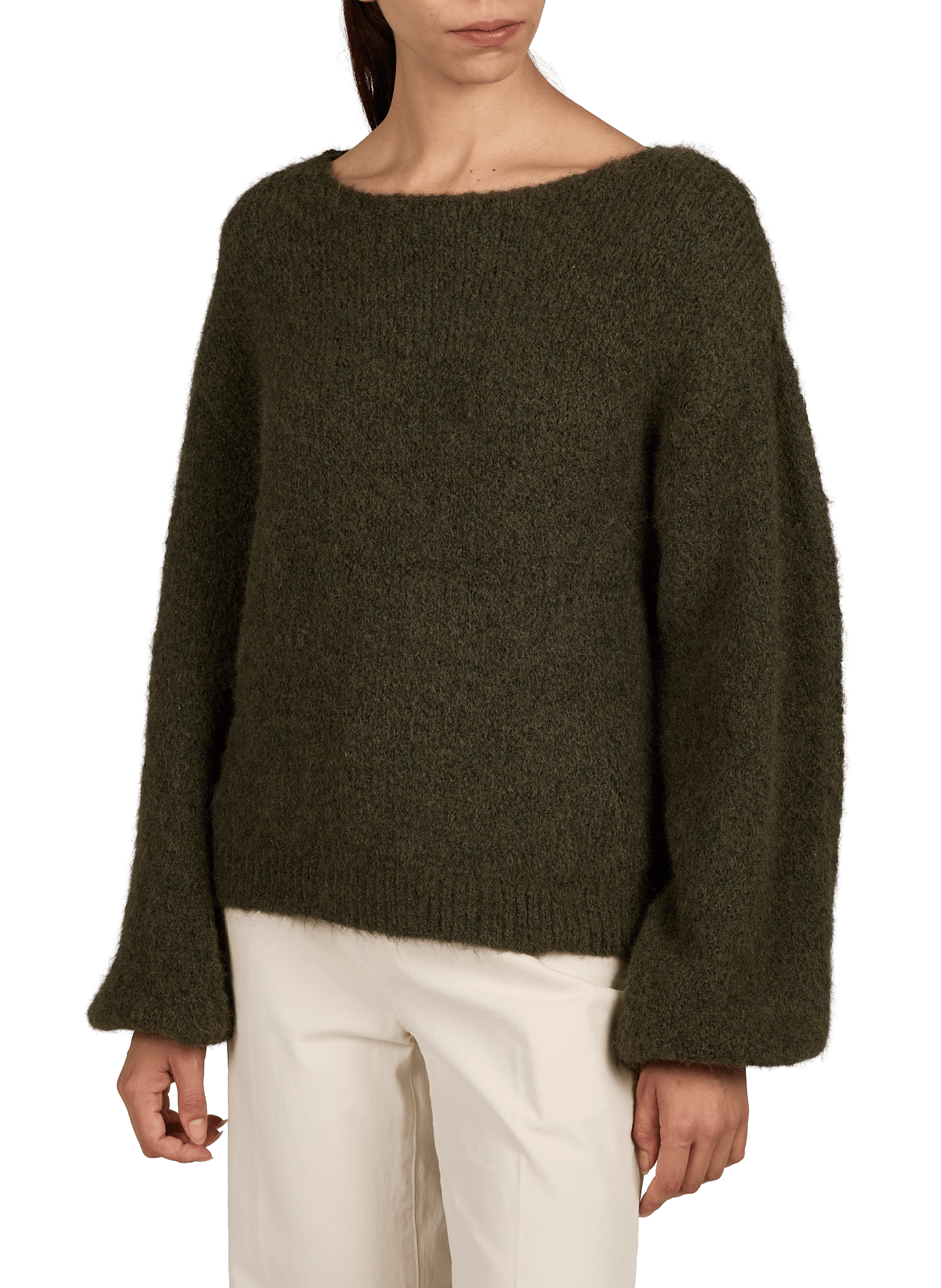 Rundhalsausschnitt-Pullover VILA Khaki