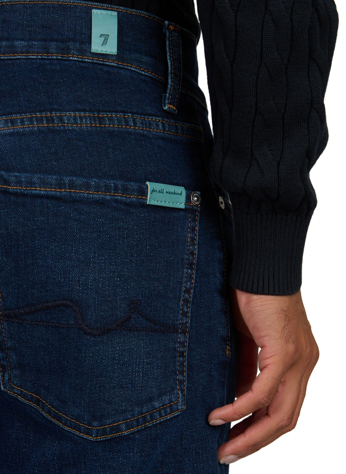 Gerader Jeans aus Baumwollmischung 7 FOR ALL MANKIND Blau