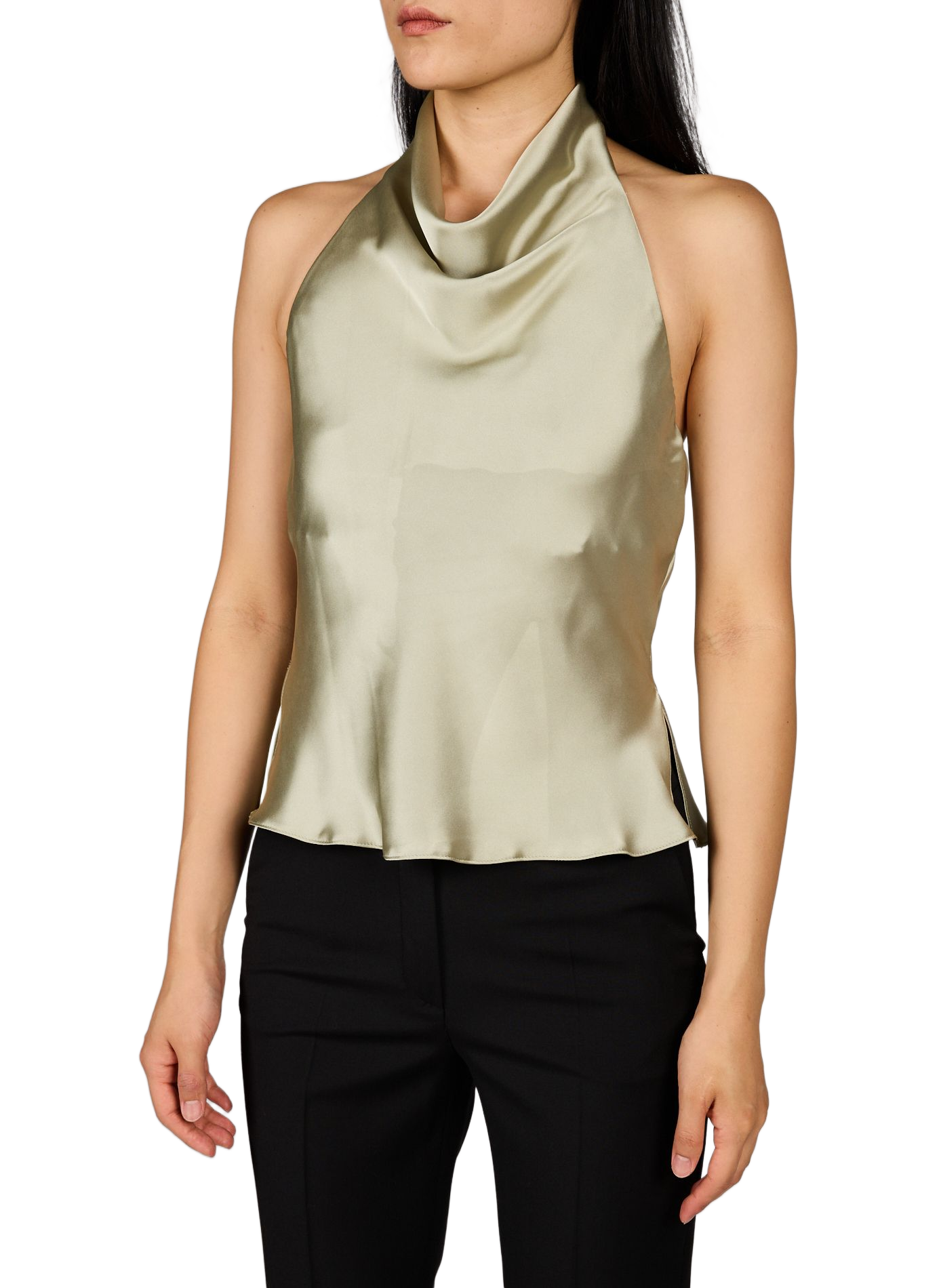 Oberteil in satiniertem Slim Fit TOPSHOP Grun
