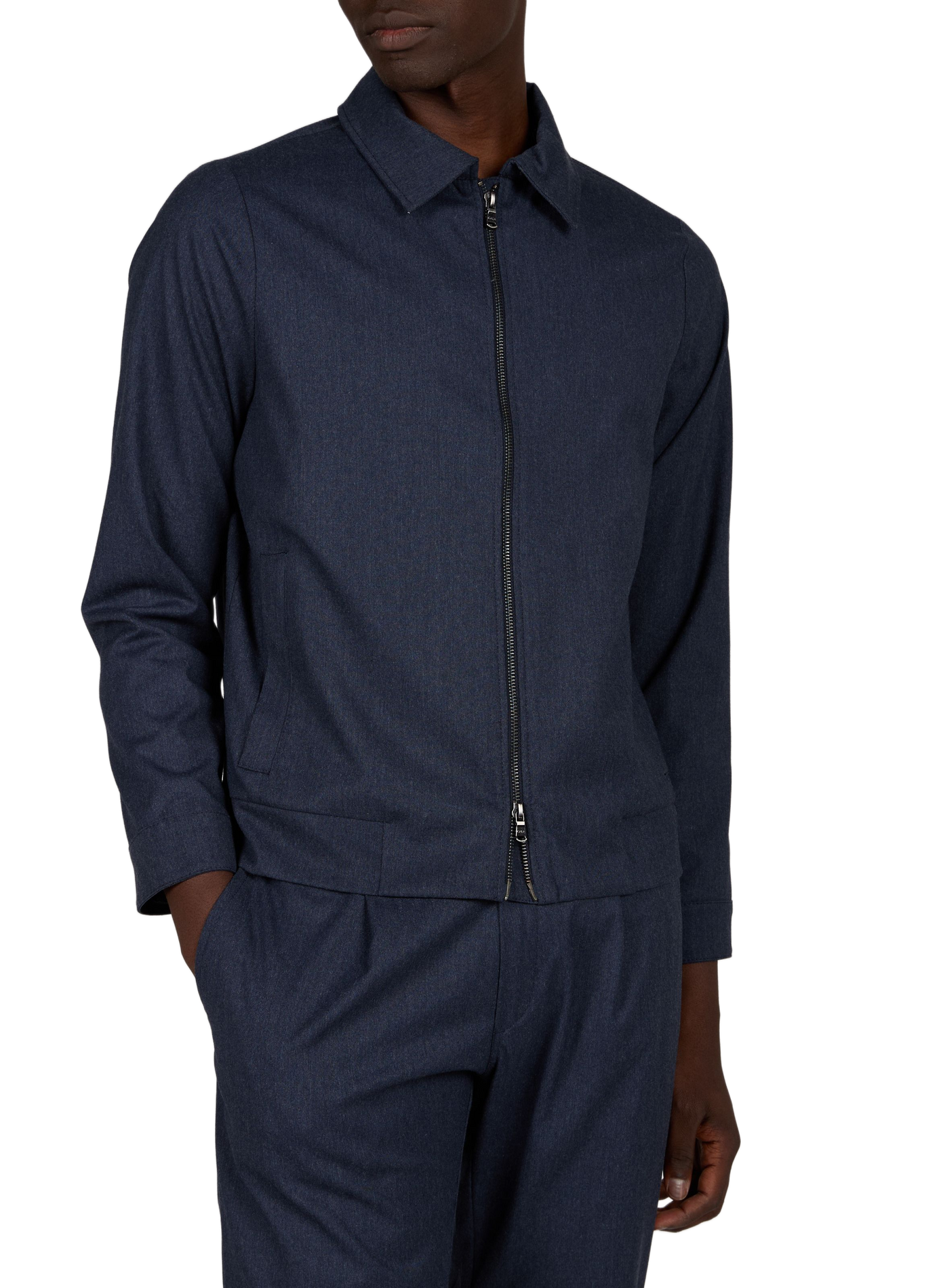 Step Lipari straight classic collar jacket 1789 CALA Blue