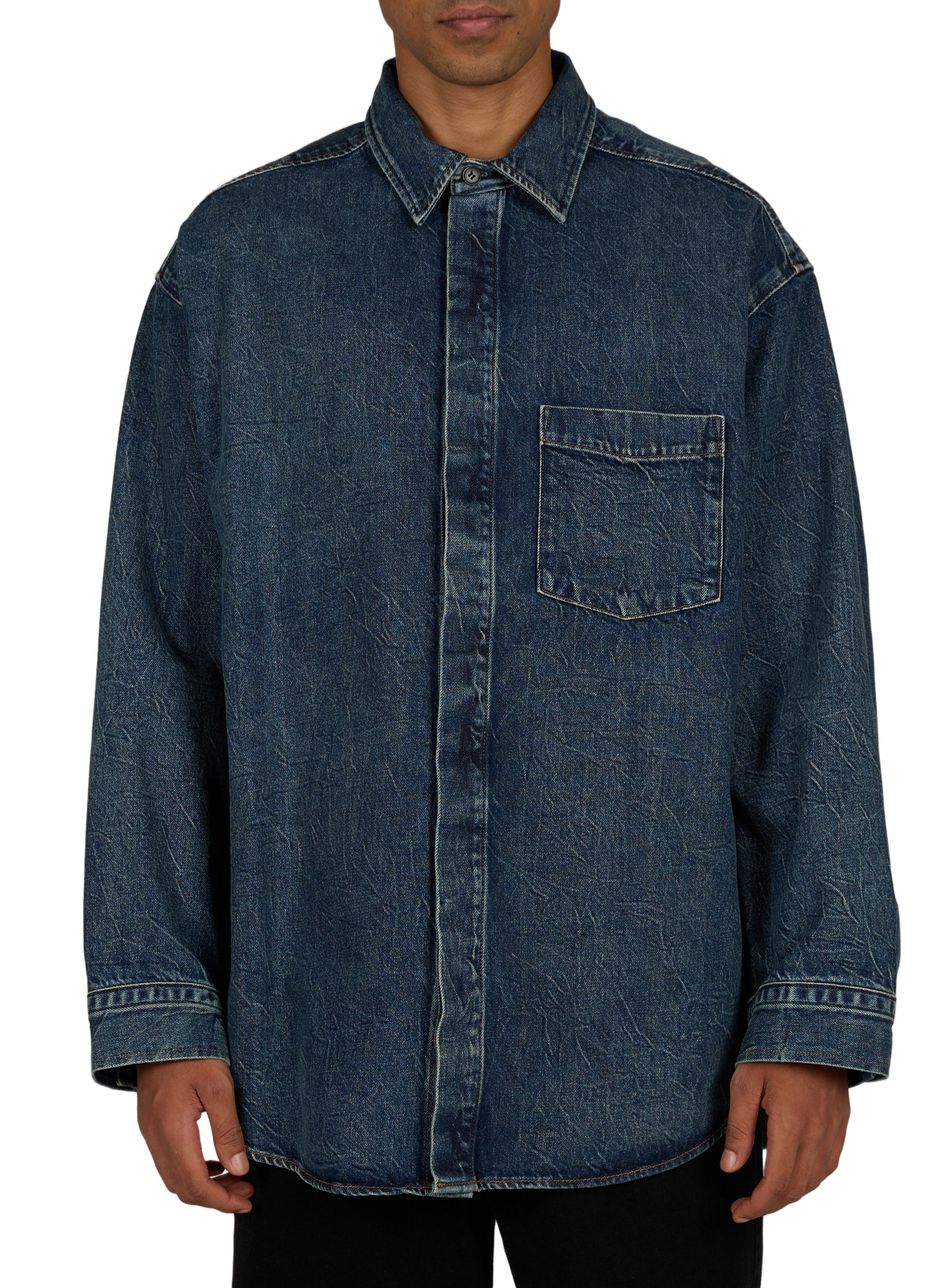 Chemise ample boutonnée en jean AGOLDE Bleu
