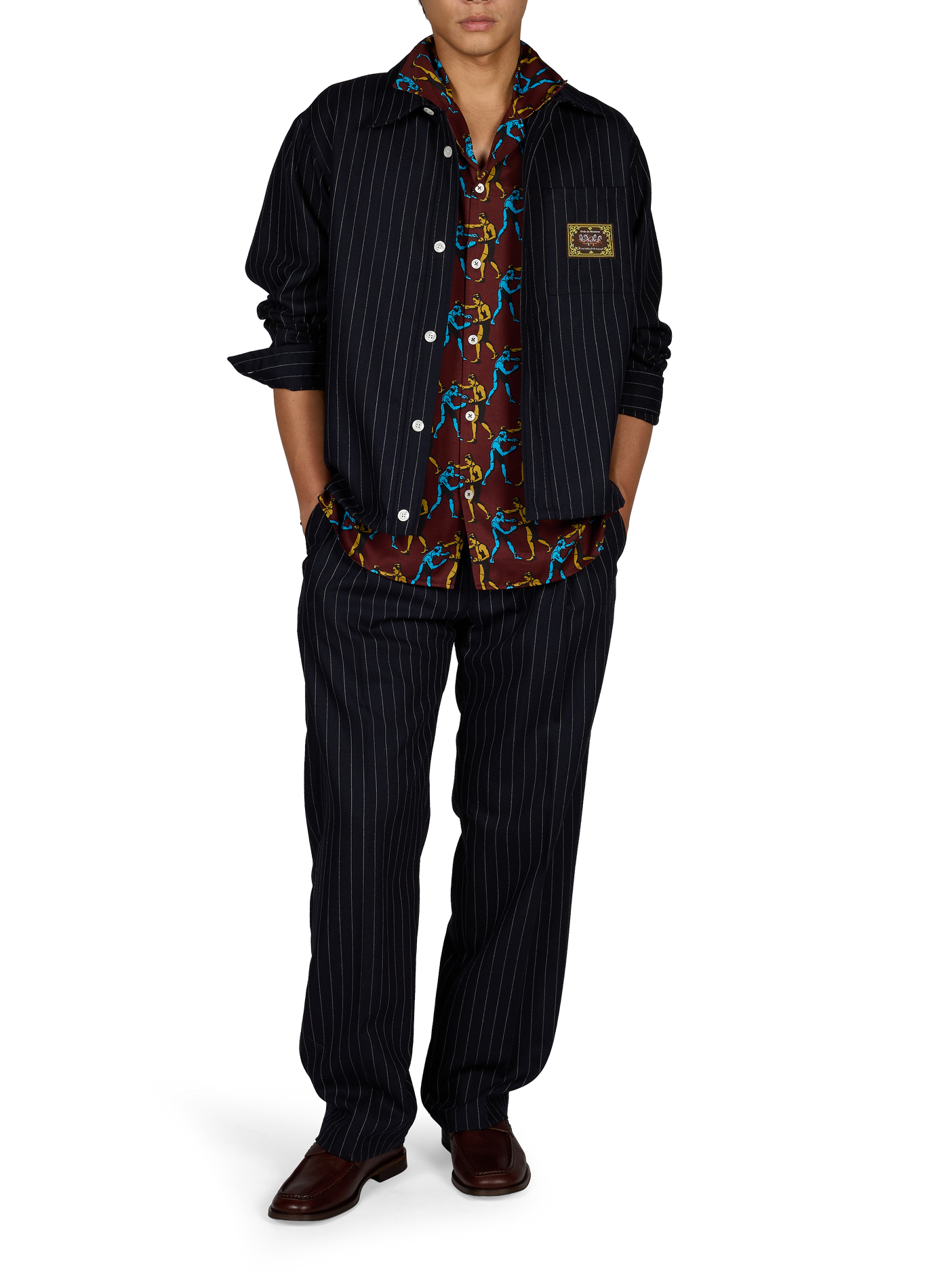 Straight shirt with pattern DROLE DE MONSIEUR Red