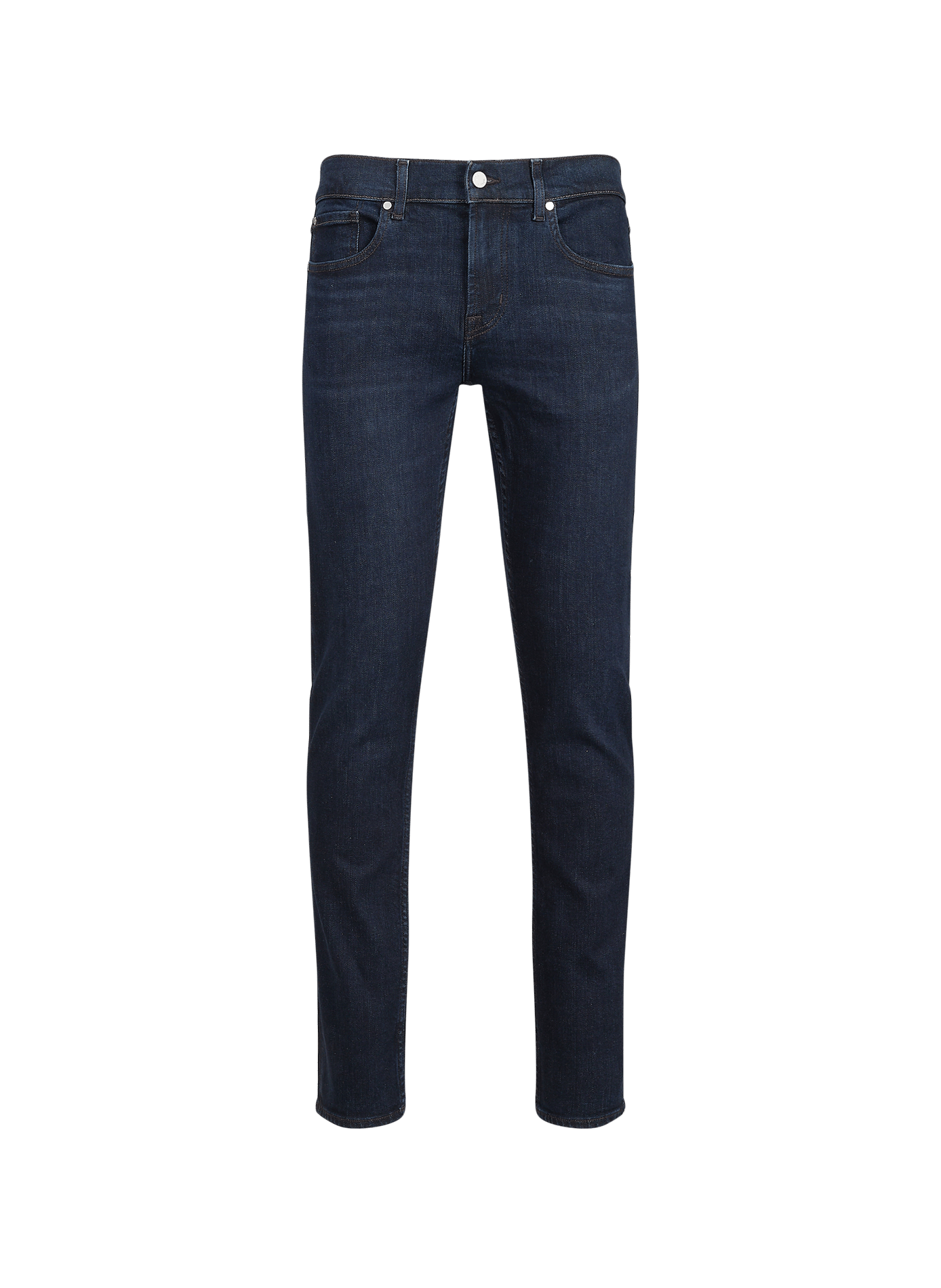 Jean slim Slimmy en coton mélangé 7 FOR ALL MANKIND Noir