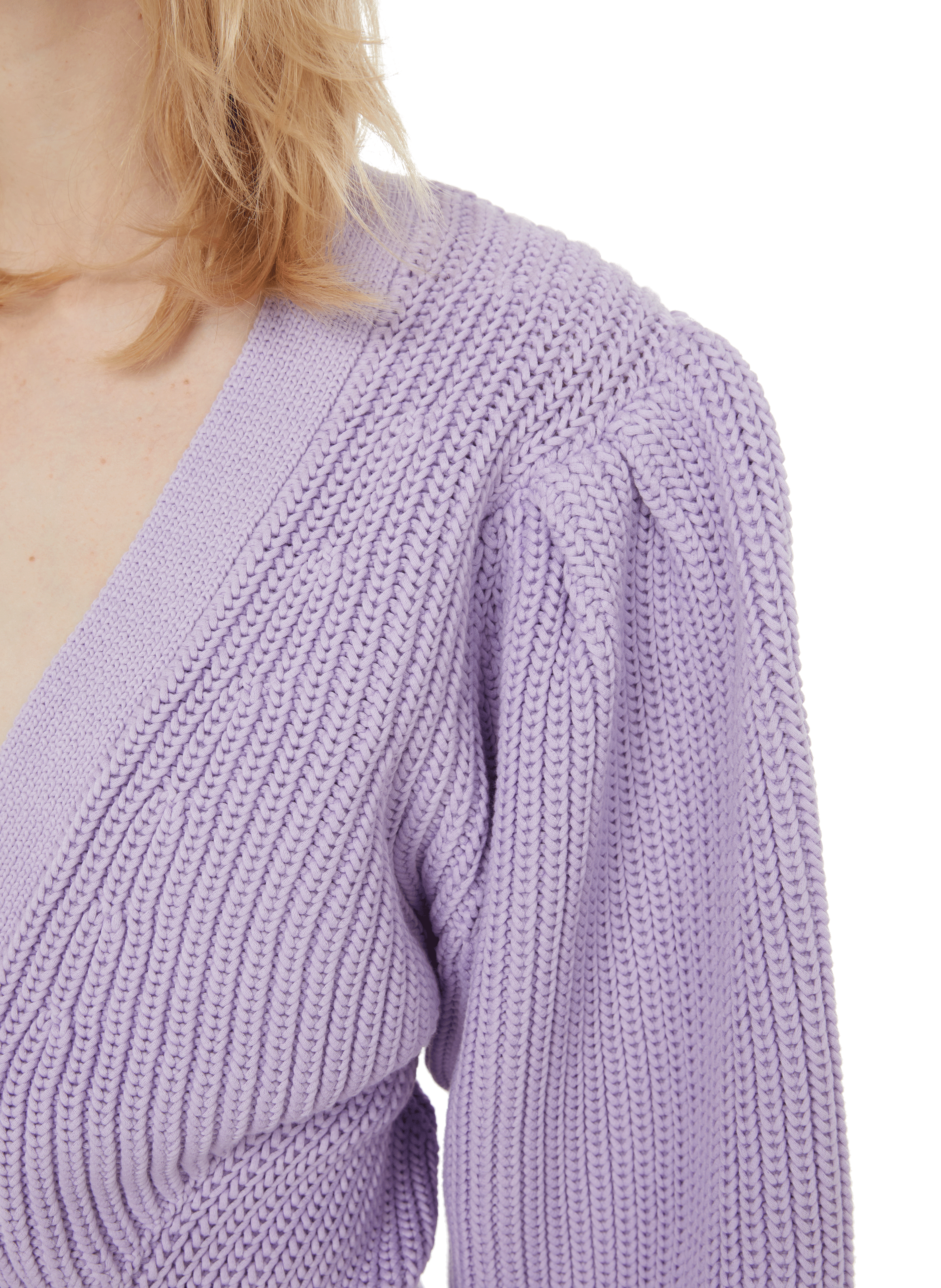 Magla cotton knit cardigan REMAIN Purple
