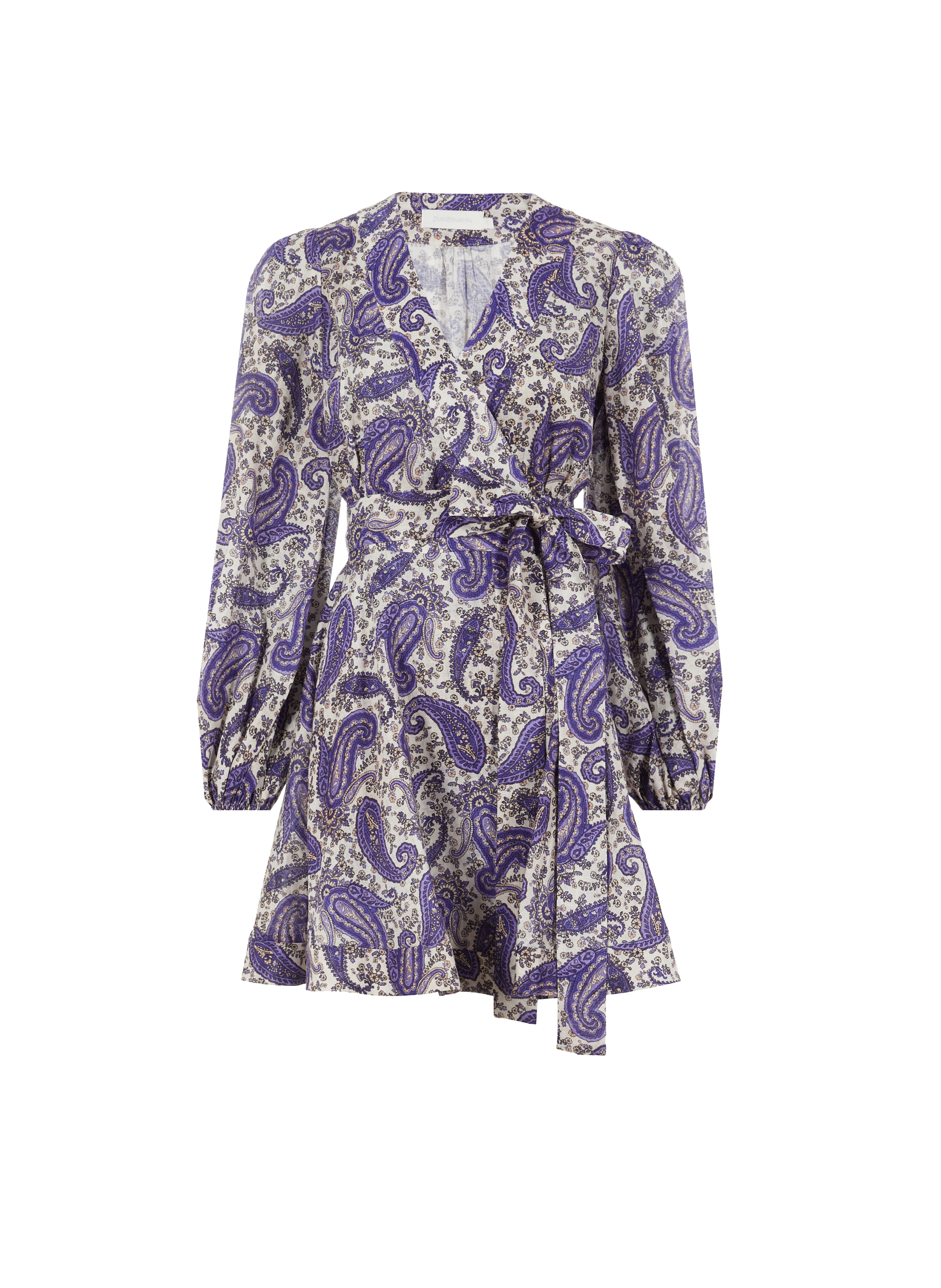 Robe portefeuille en lin