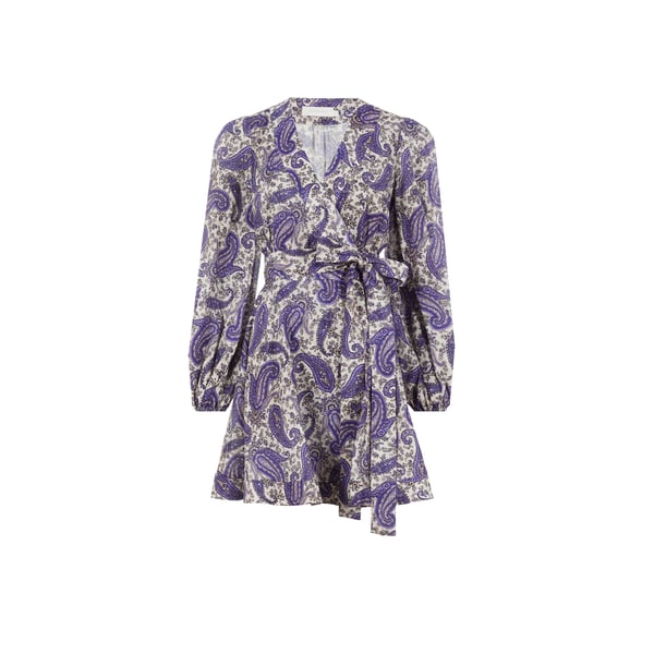 Robe portefeuille en lin