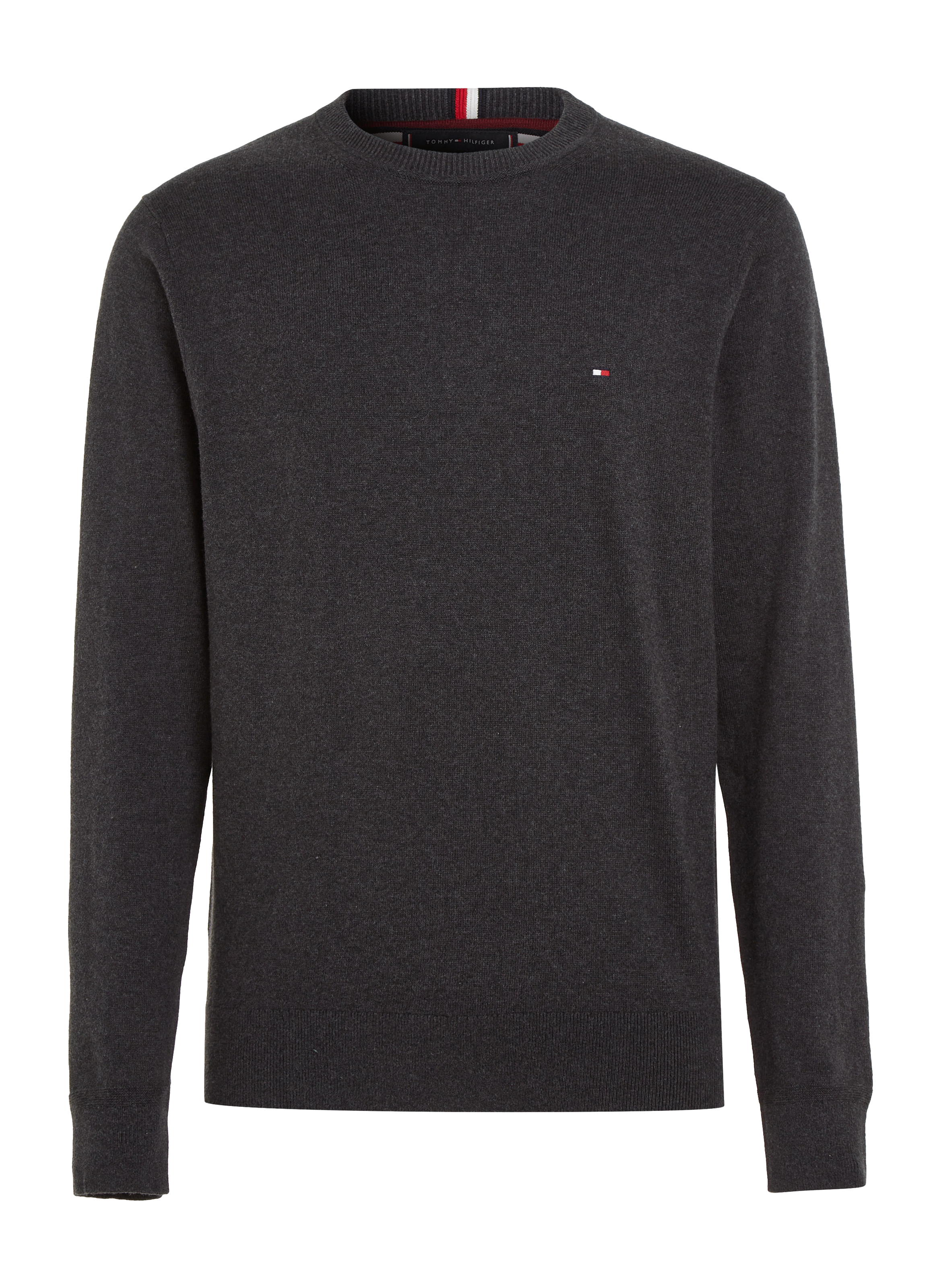 TOMMY HILFIGER Pull en coton et cachemire Gris