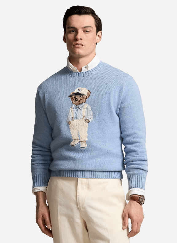 POLO RALPH LAUREN Printed knit sweater Blue