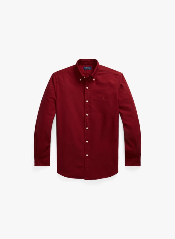 Bleached denim Shirt | Red by POLO RALPH LAUREN Bleached denim Shirt Red