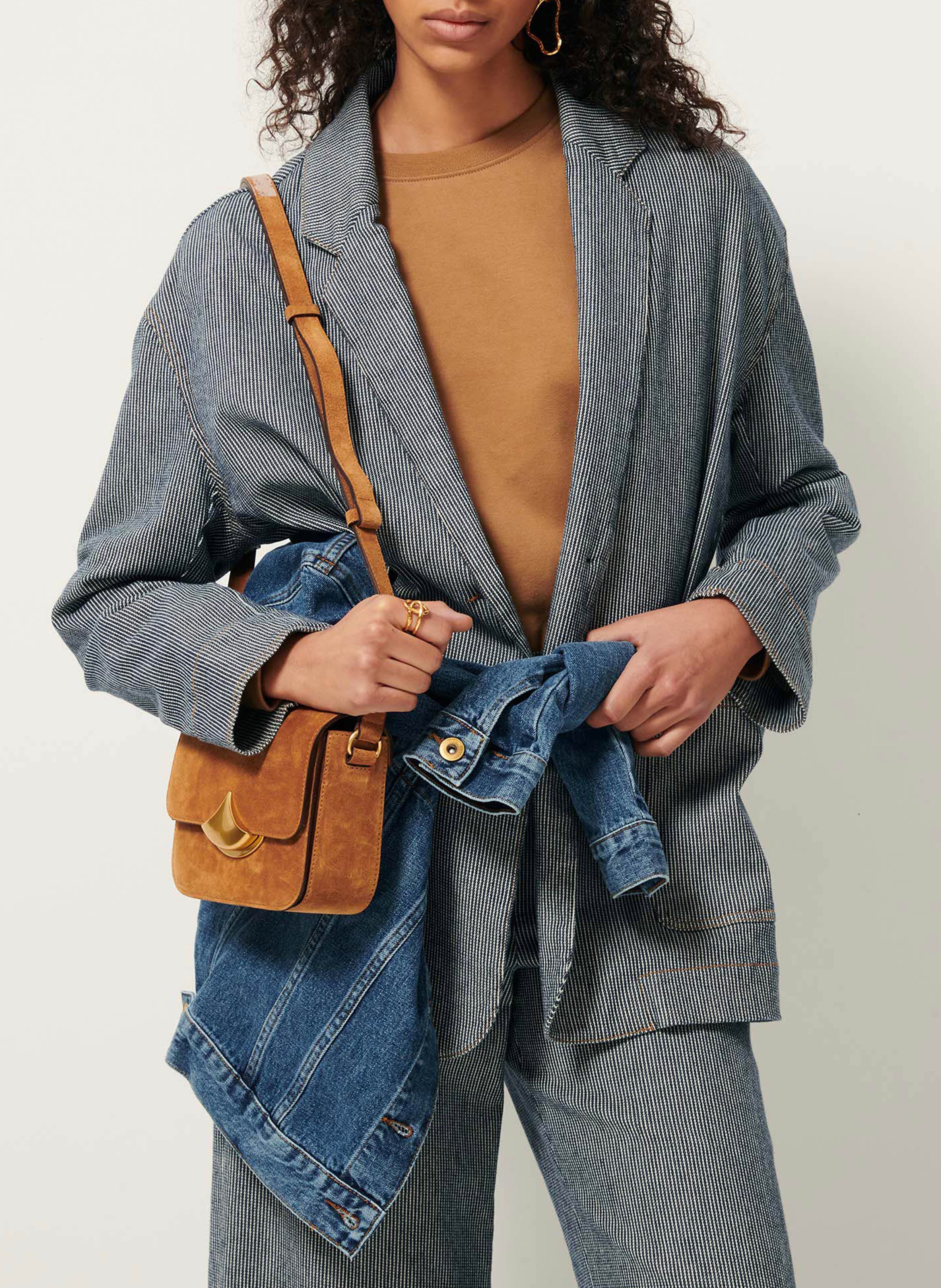 Sac bandoulière en cuir diviluz mimo SESSUN Beige