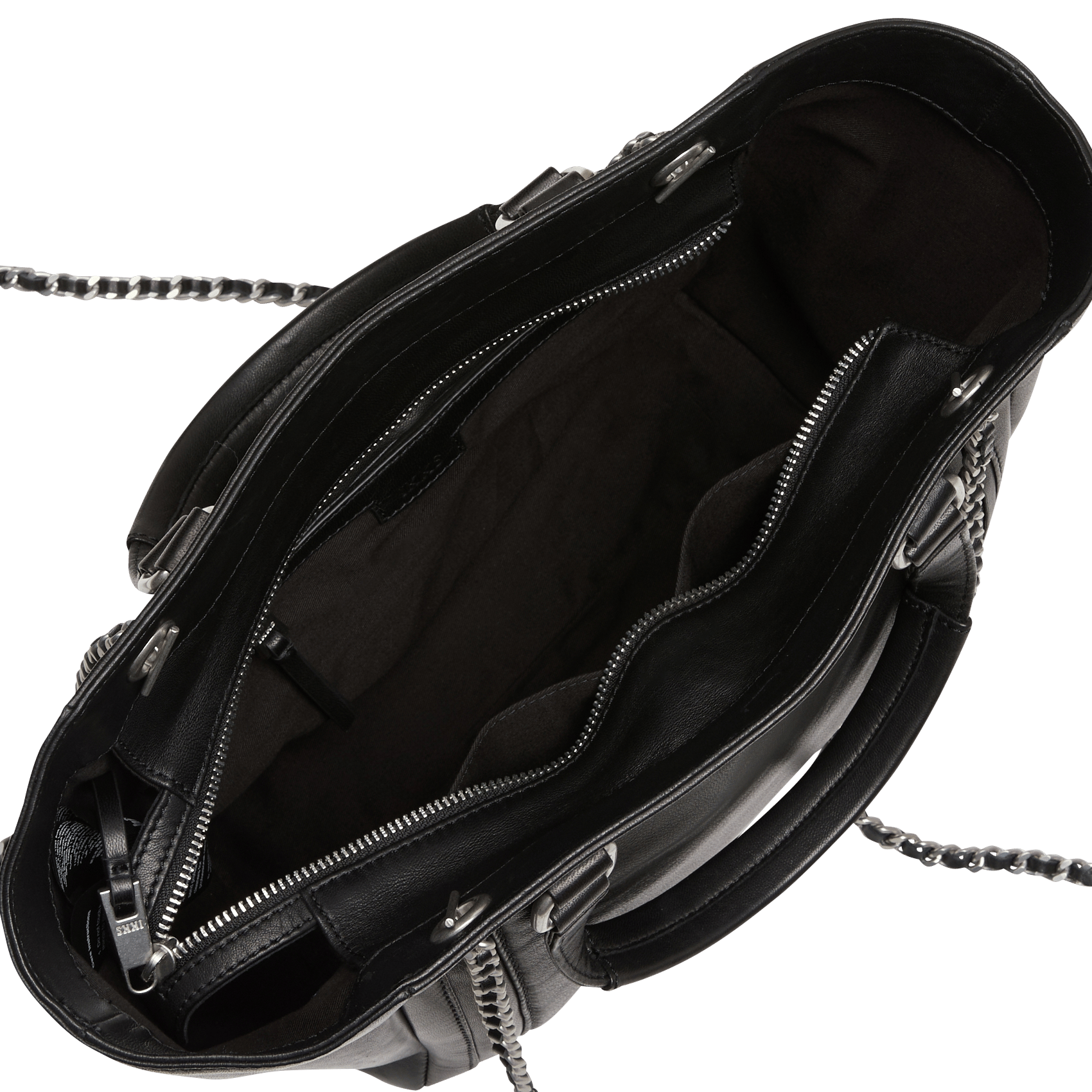 Sac cabas en cuir IKKS Noir