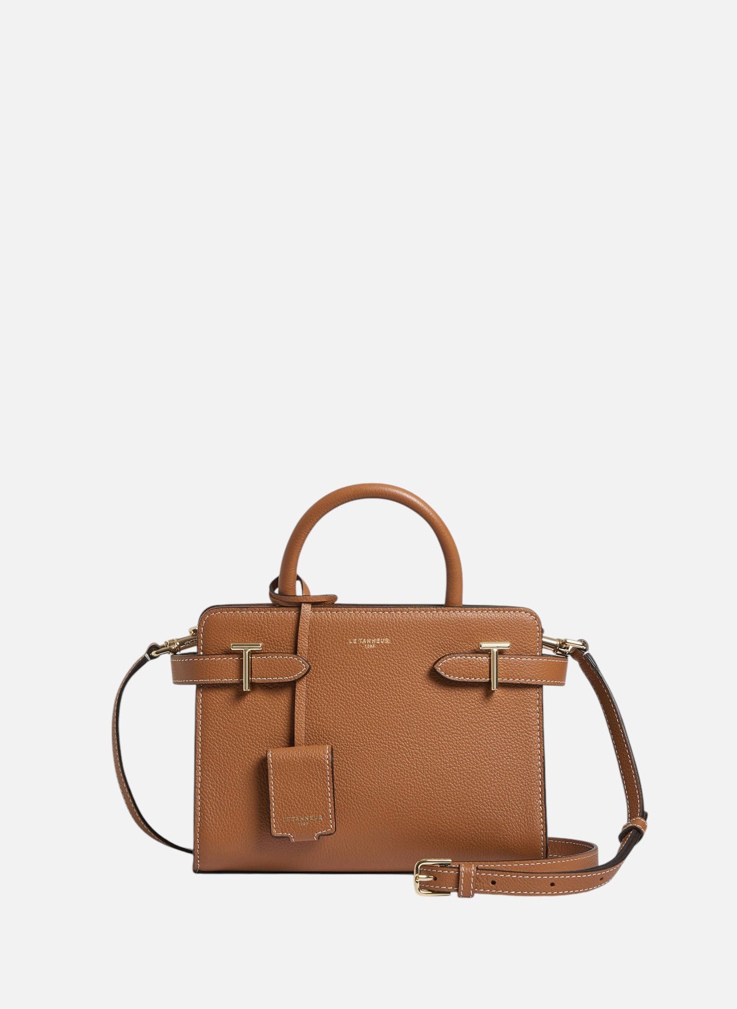 Petit sac à main emilie en cuir grainé MarronLE TANNEUR