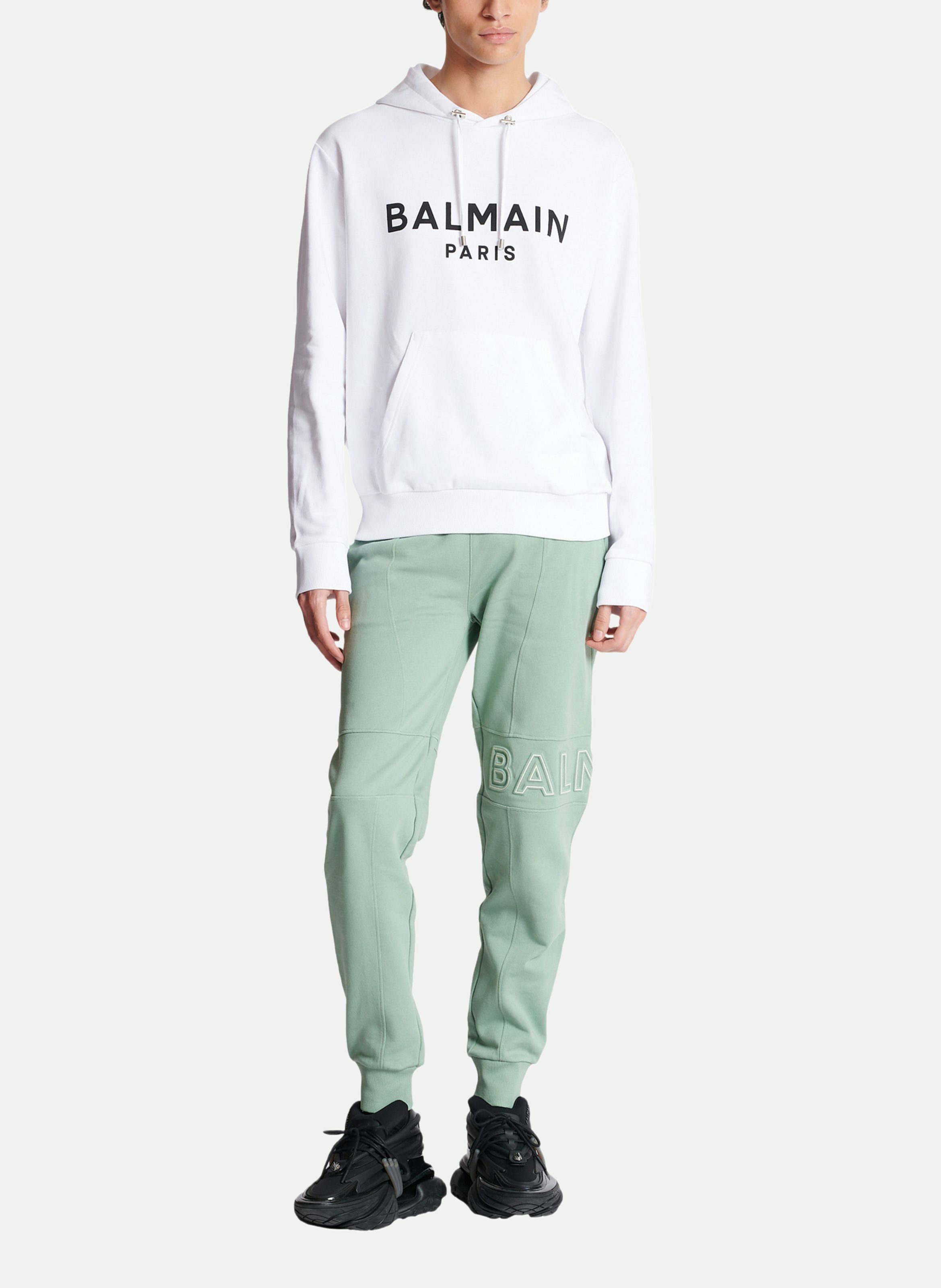 Hoodie imprimé balmain paris BALMAIN Blanc