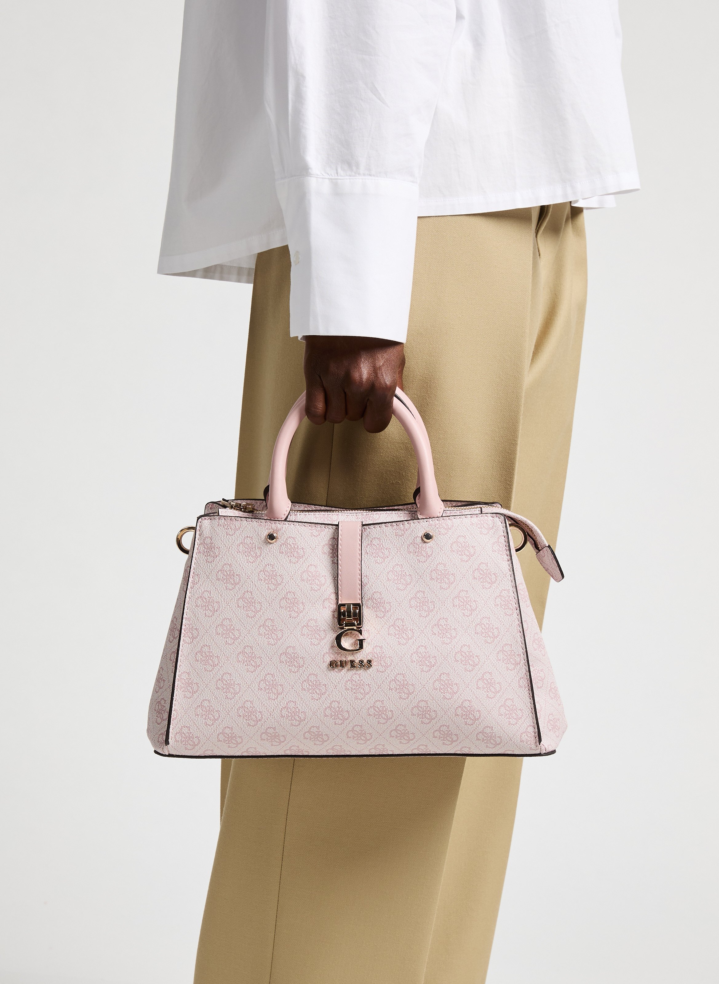 Monogram handbag GUESS Pink