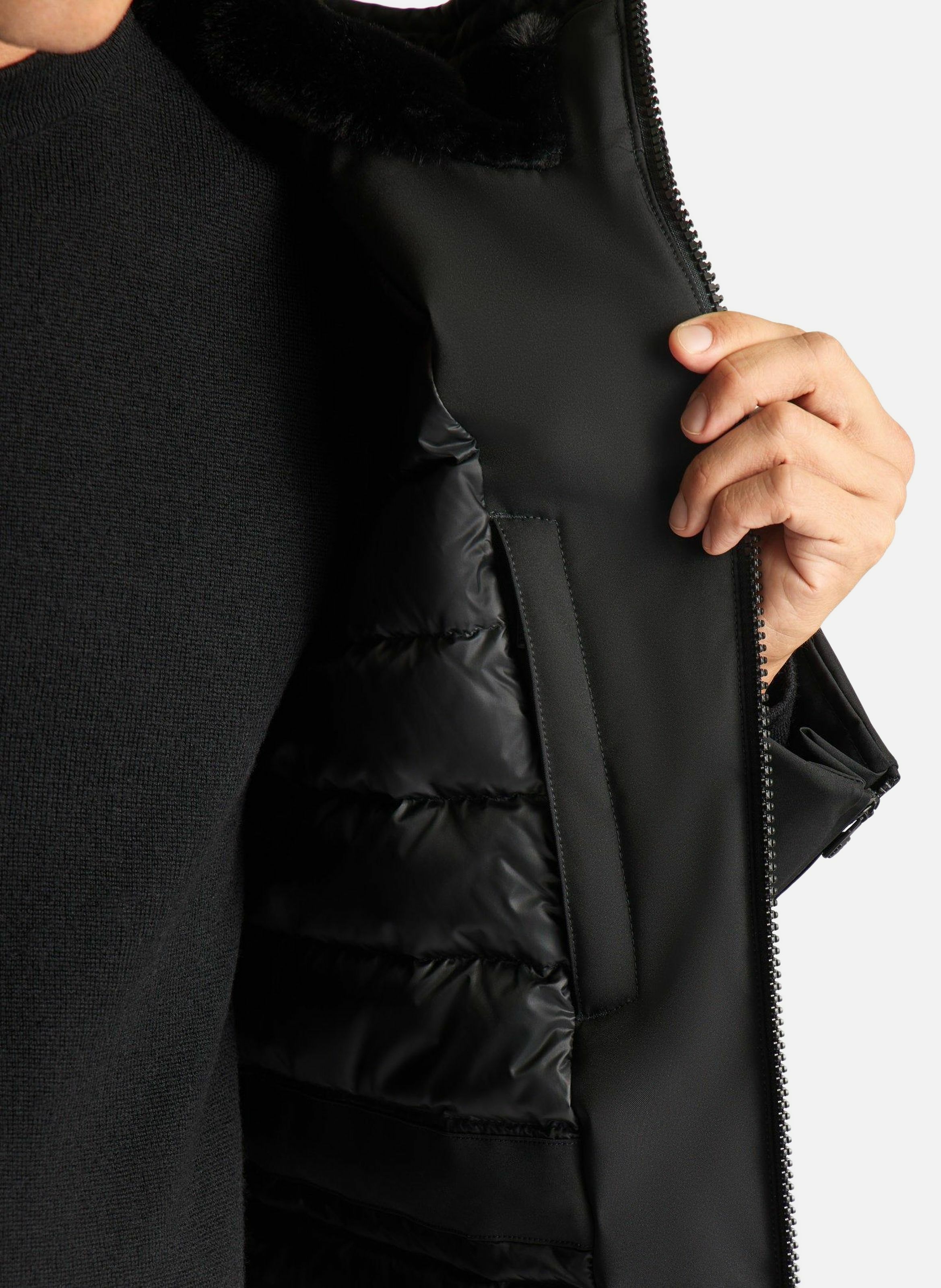 Manteau gezi col montant coupe regular FUSALP Noir