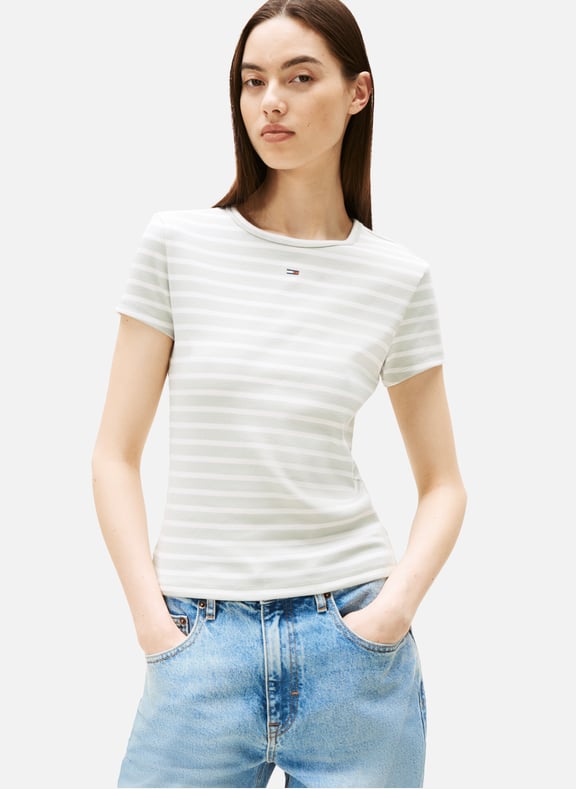Logo T-shirt Green by TOMMY HILFIGER TOMMY HILFIGER Logo T-shirt Green