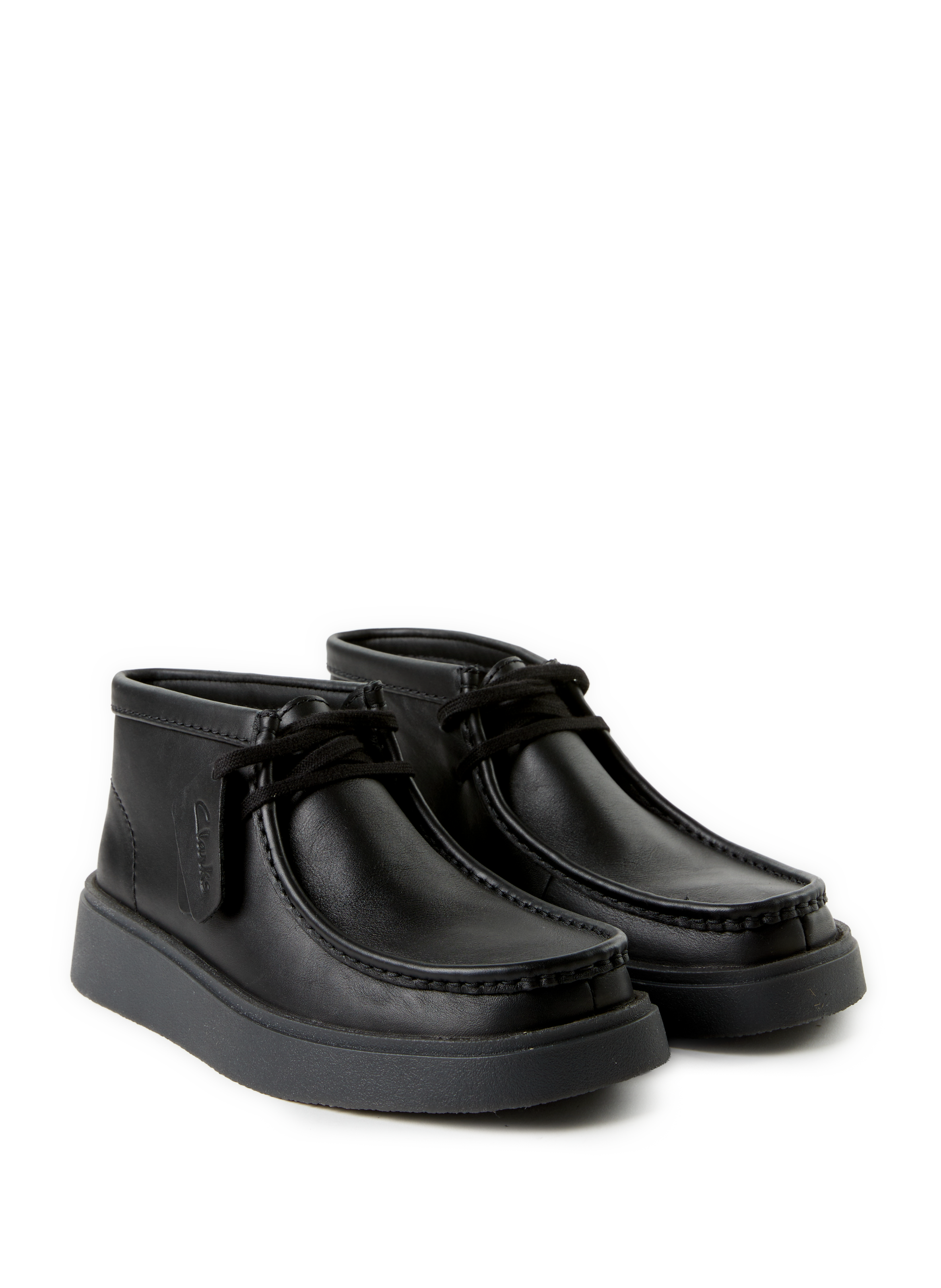 Calfskin leather lace-up loafers CLARKS Black