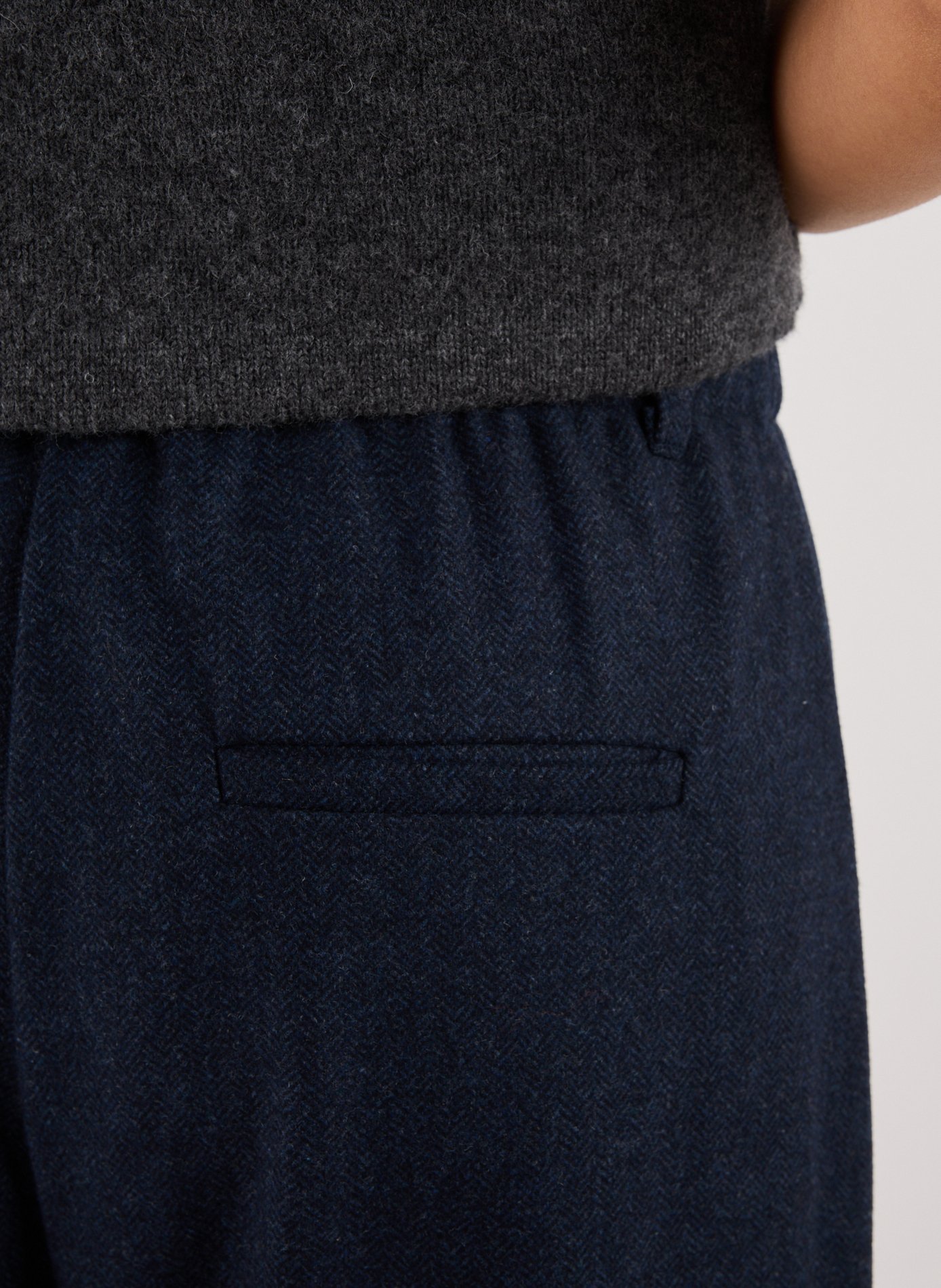 Pantalon droit en laine mélangée LOUISE MISHA Bleu