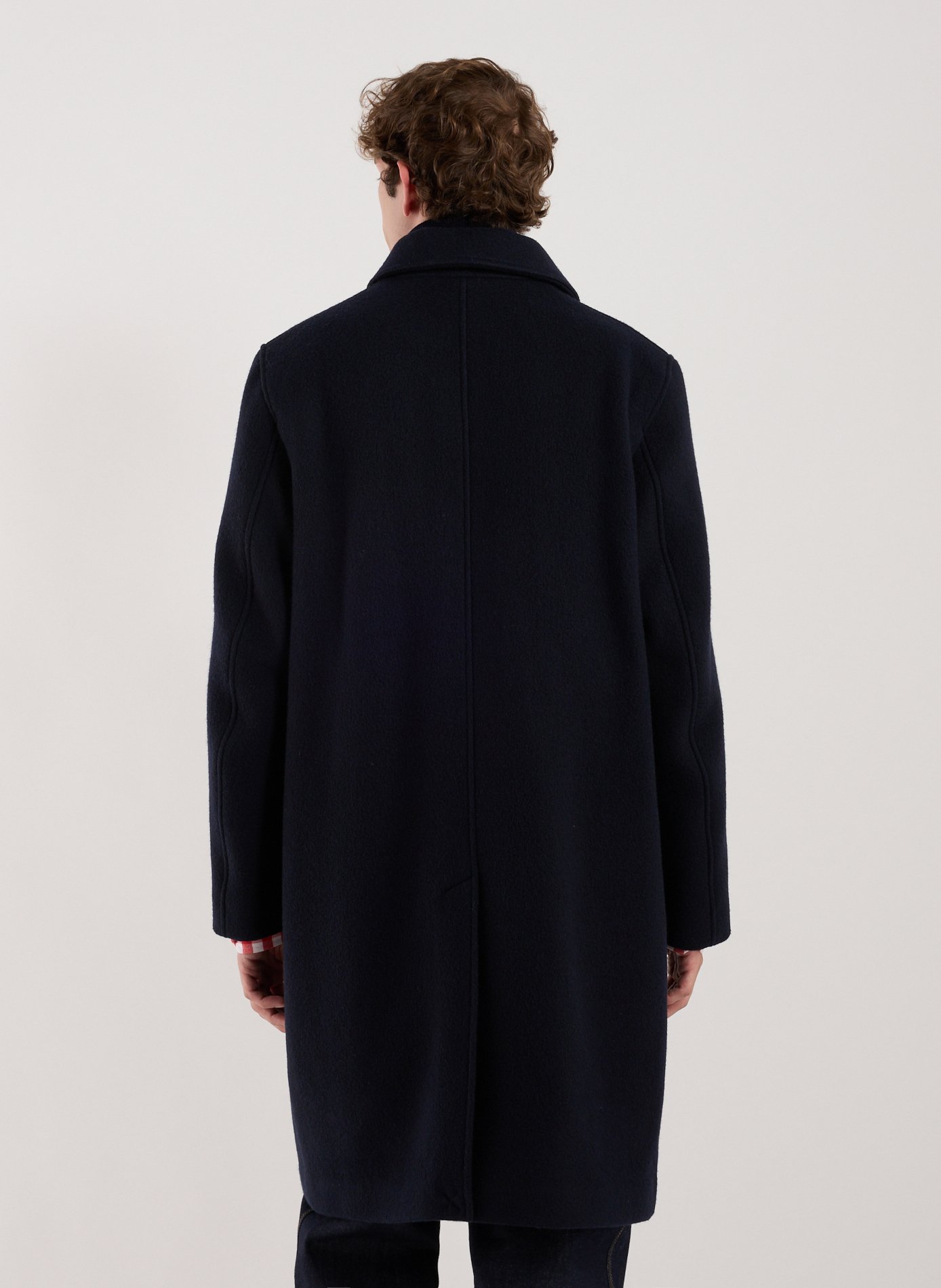 Manteau col classique en laine mélangée CLOSED Bleu