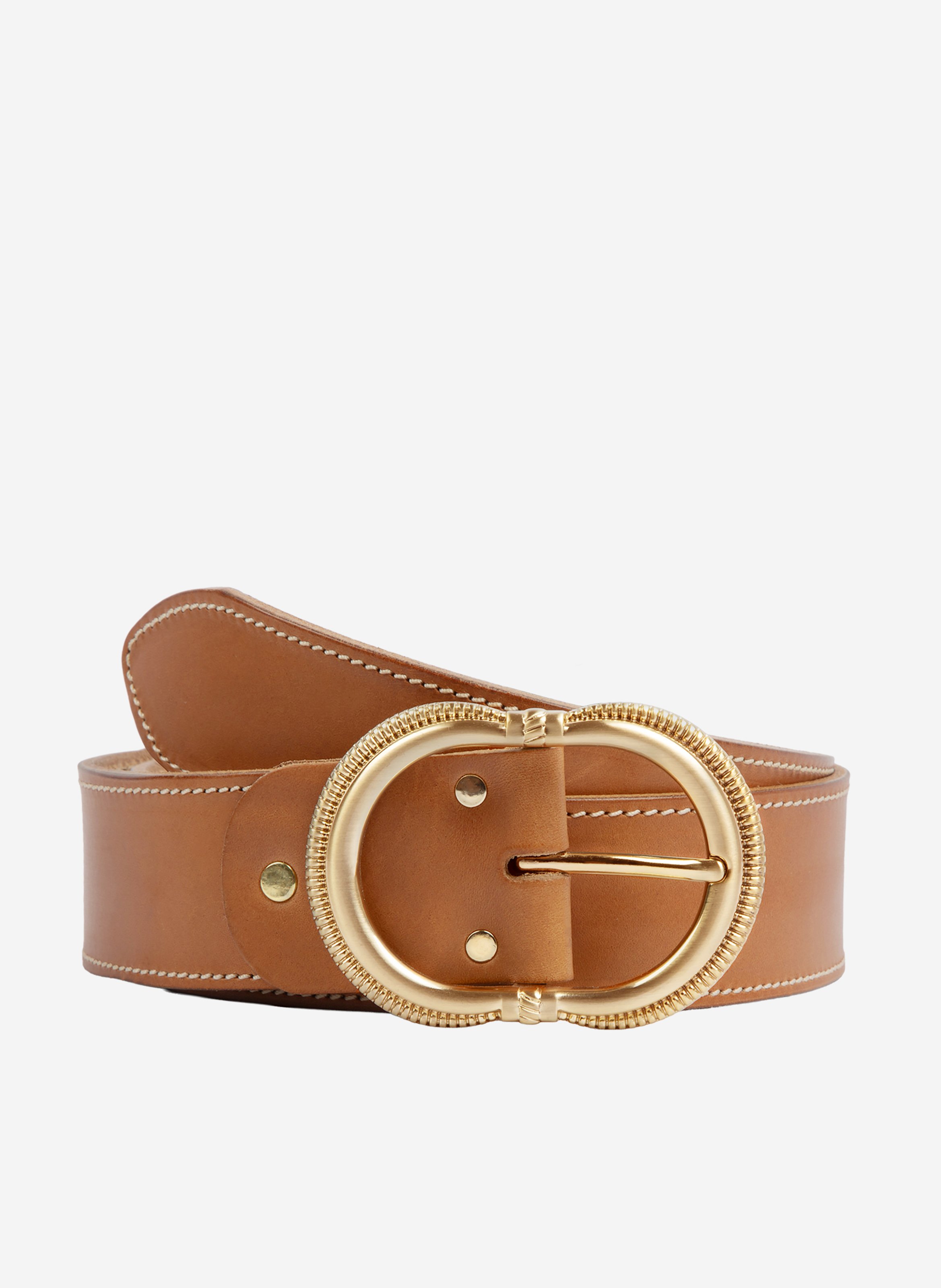 Ceinture honfleur cuir JULES & JENN Marron