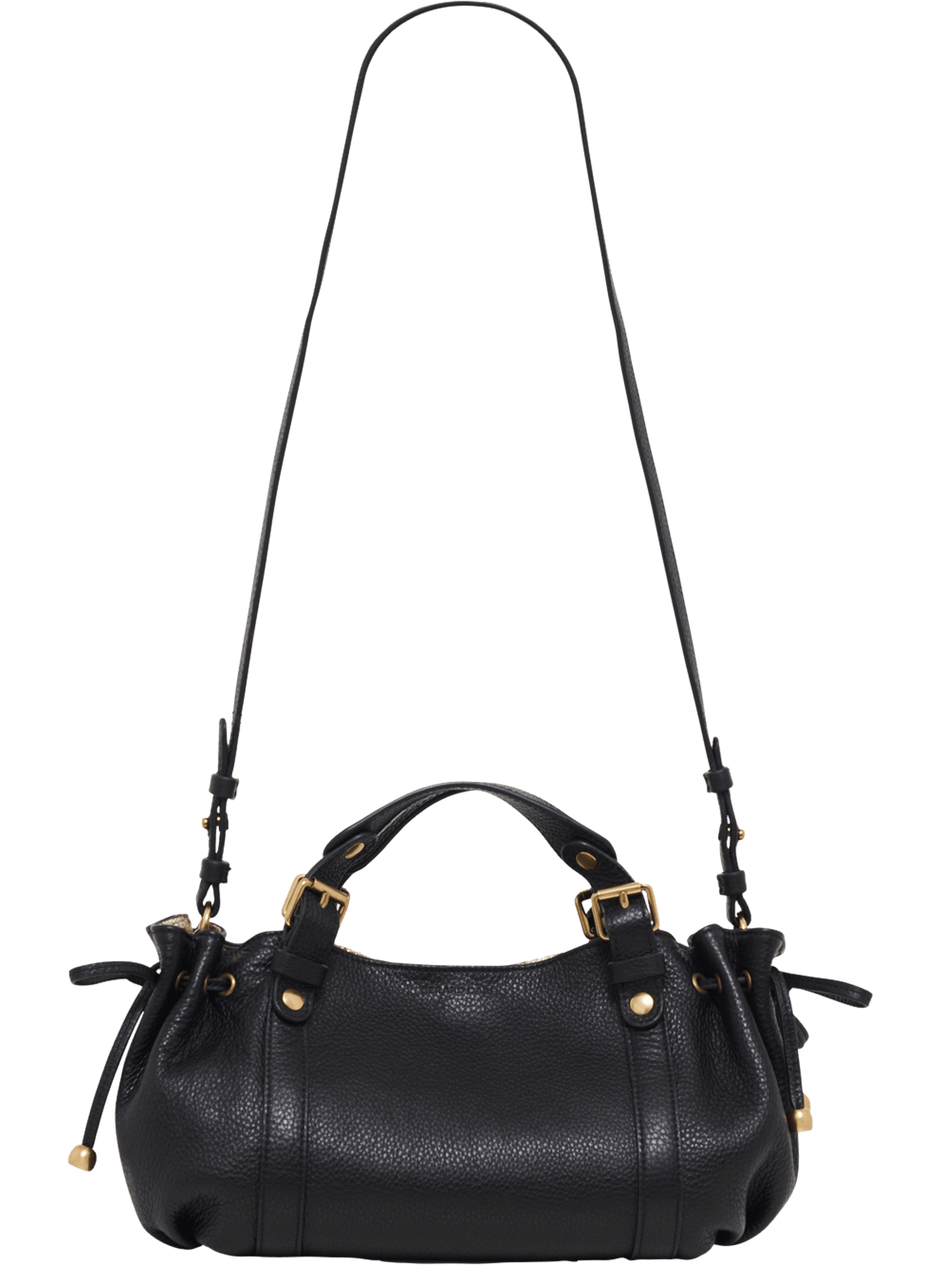 Mini sac à main en cuir grainé intérieur métallisé– 12h GERARD DAREL Doré