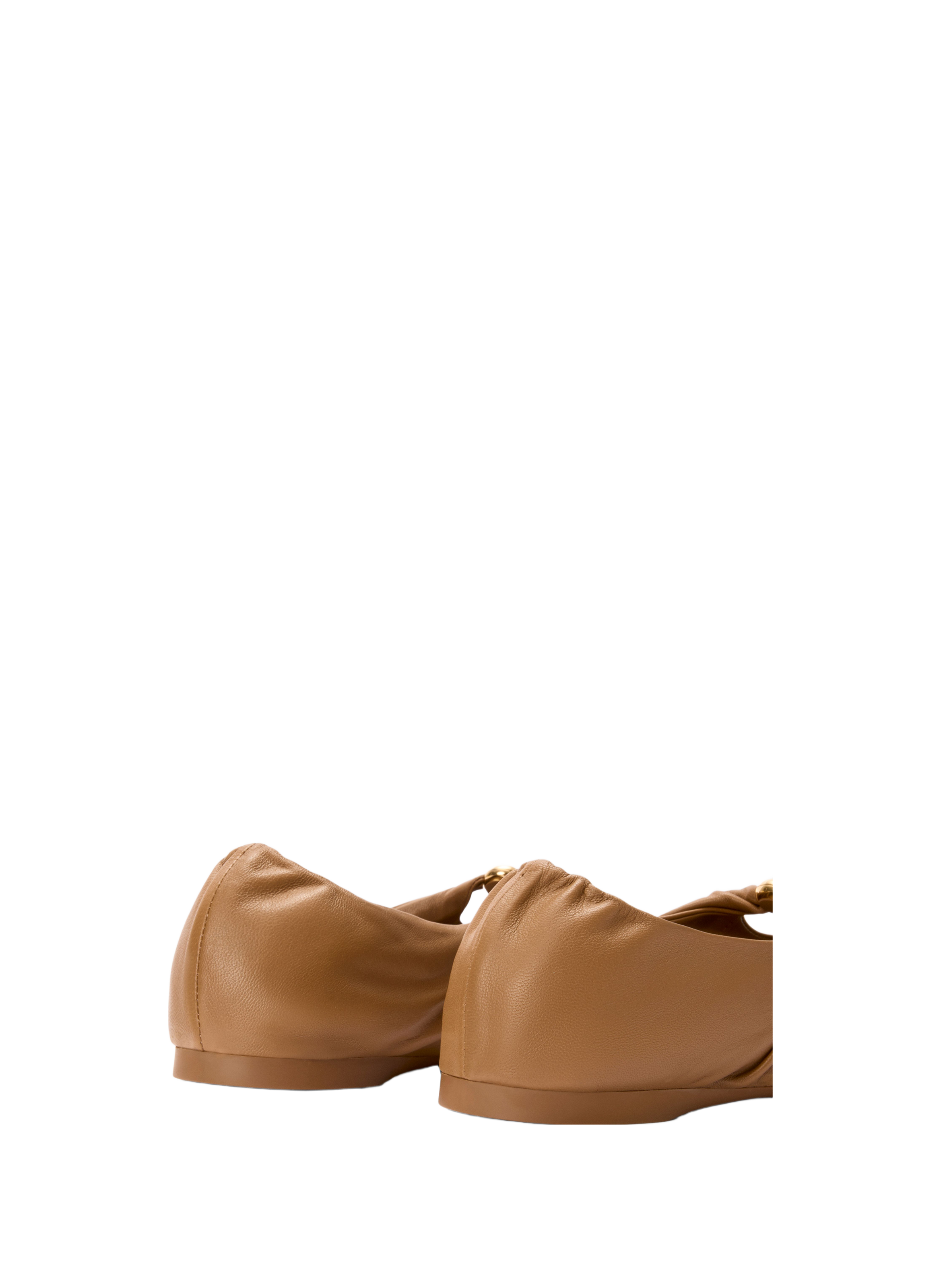 Pebble Soft lamb nappa leather ballet flats LOEWE Beige