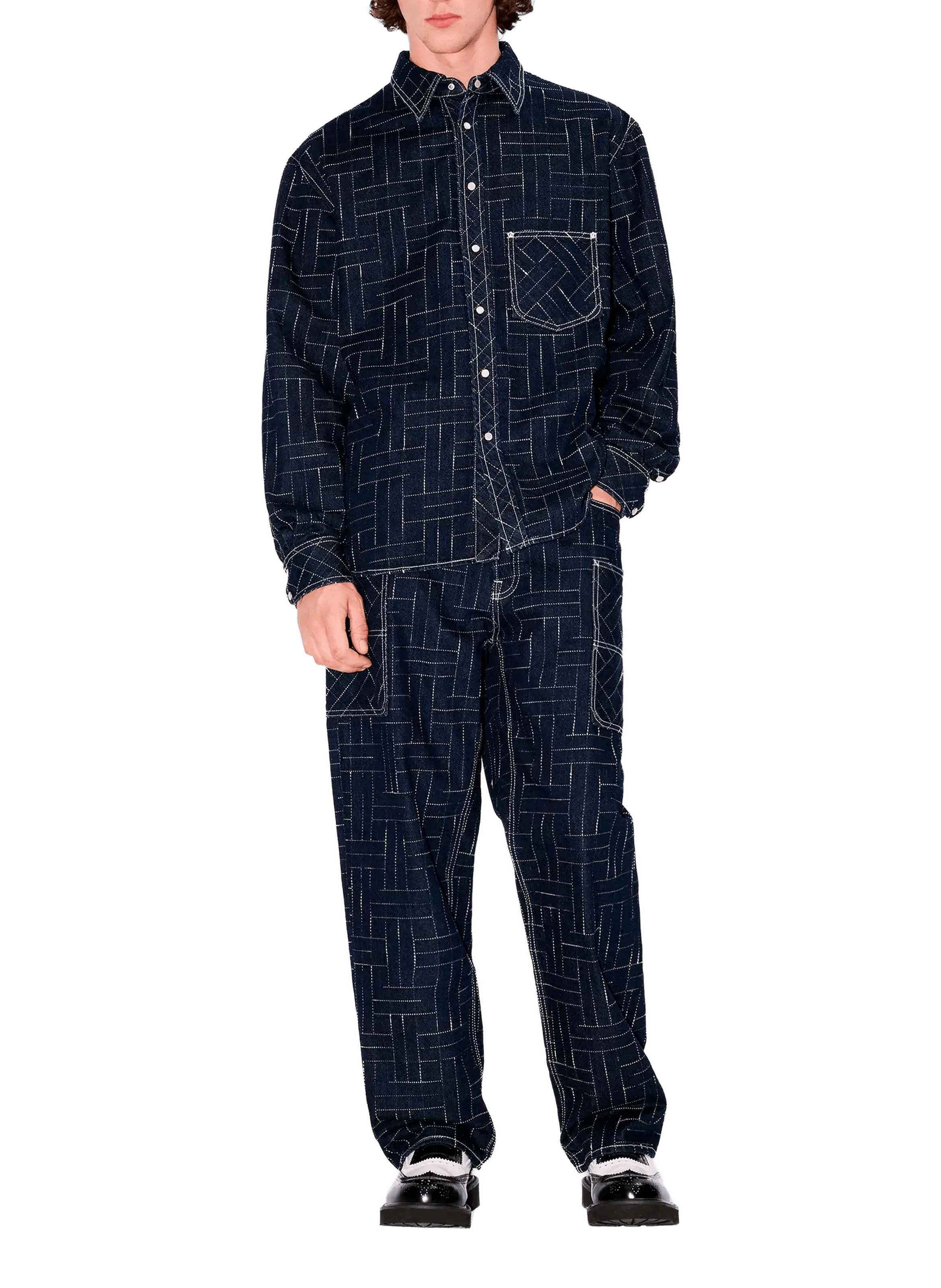 Bleached denim Shirt KENZO Blue