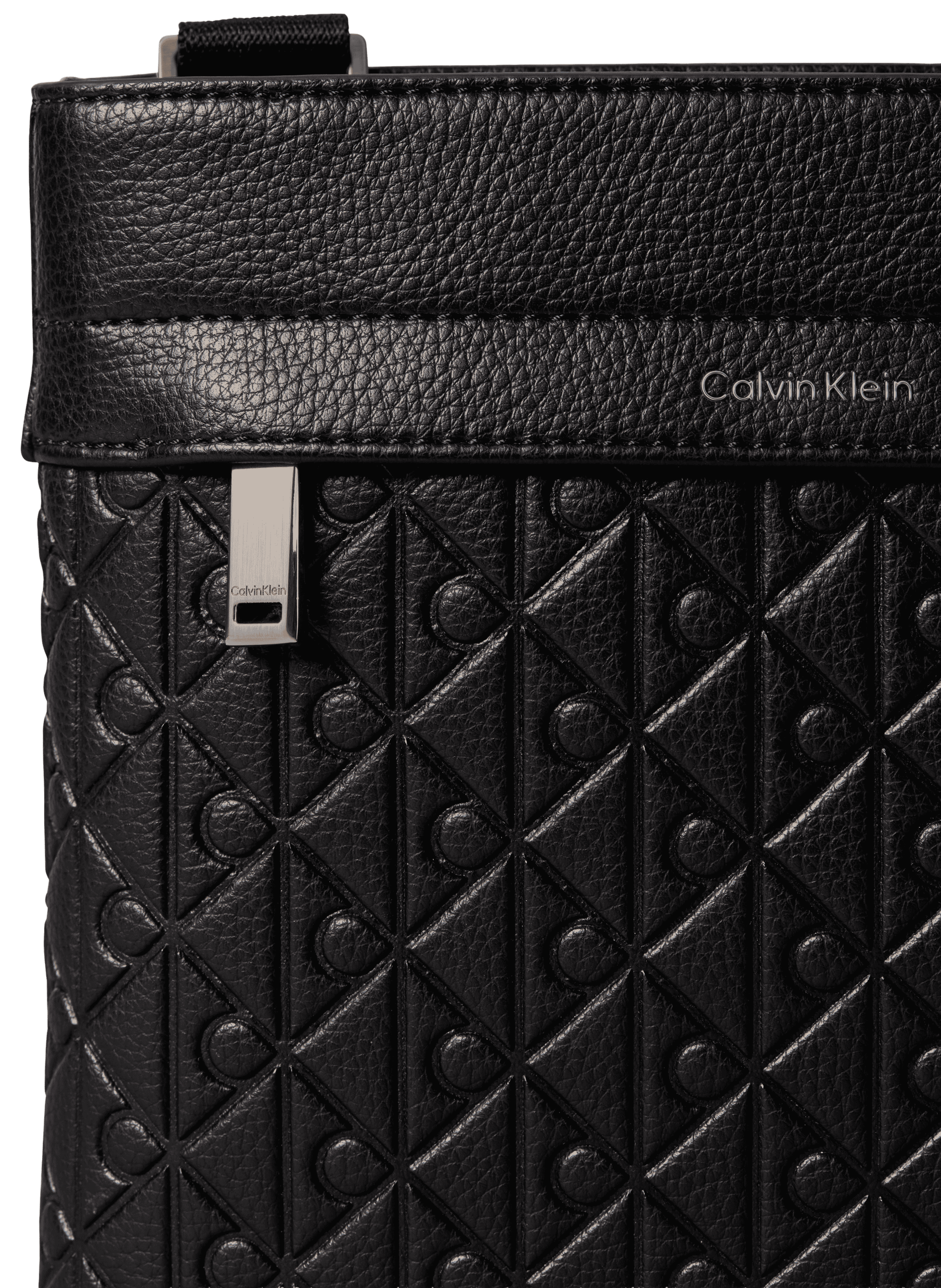 Sacoche bandoulière effet cuir texturé CALVIN KLEIN Noir