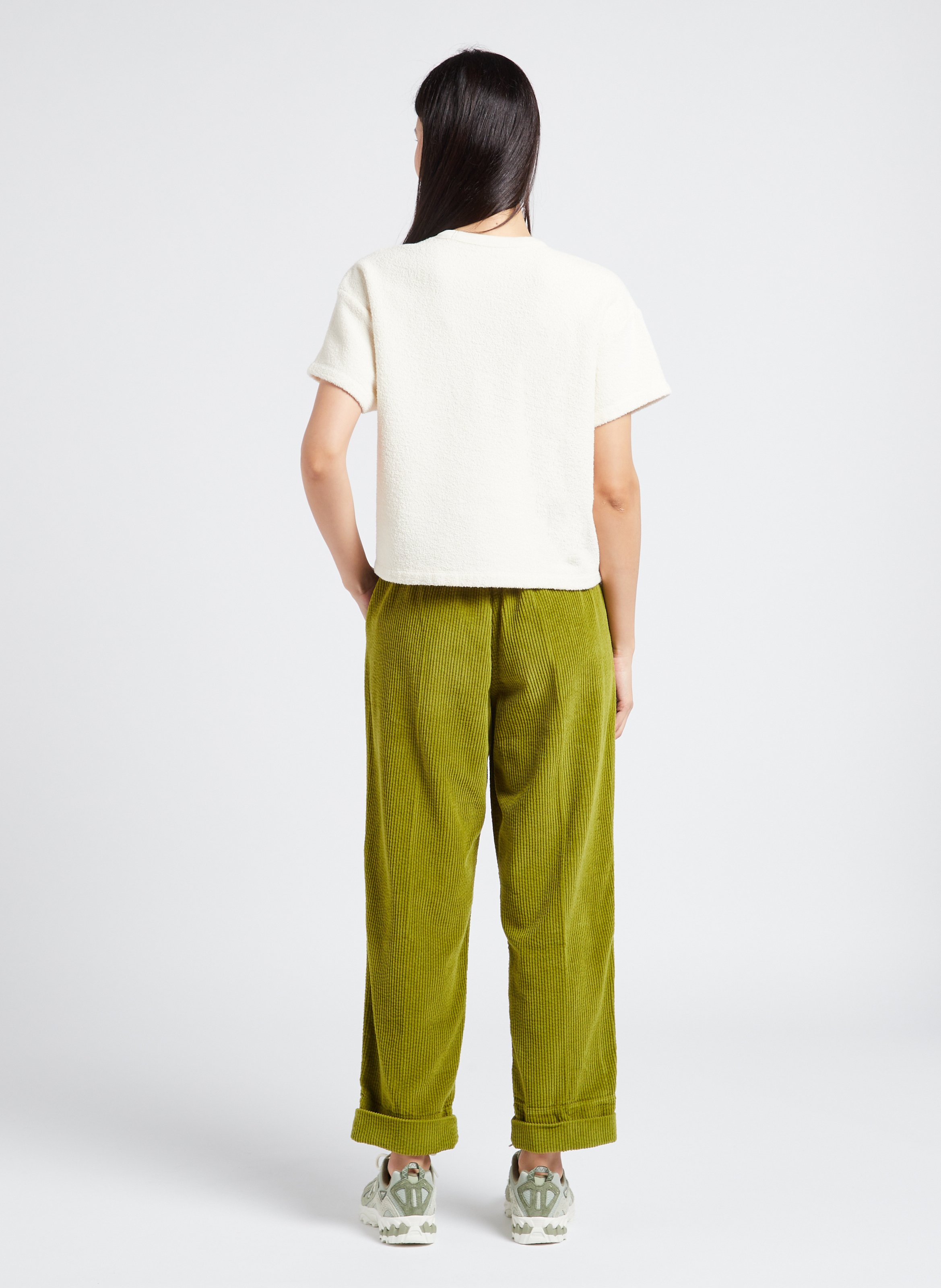 Tee-shirt ample col rond en coton bio bobypark AMERICAN VINTAGE Beige